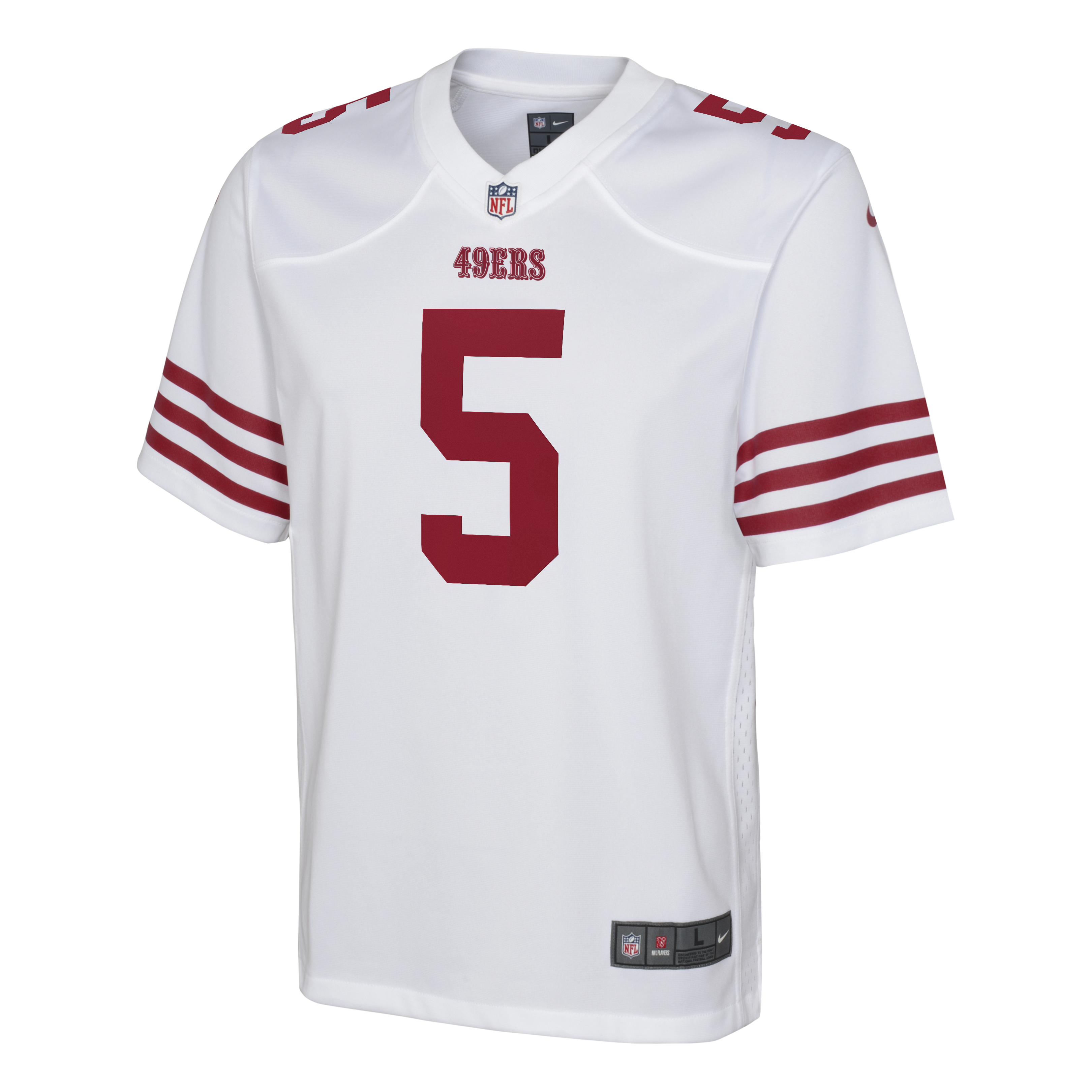 San Francisco 49ers Road Game Jersey - White - Mike Evans - Youth, , rebel_hi-res