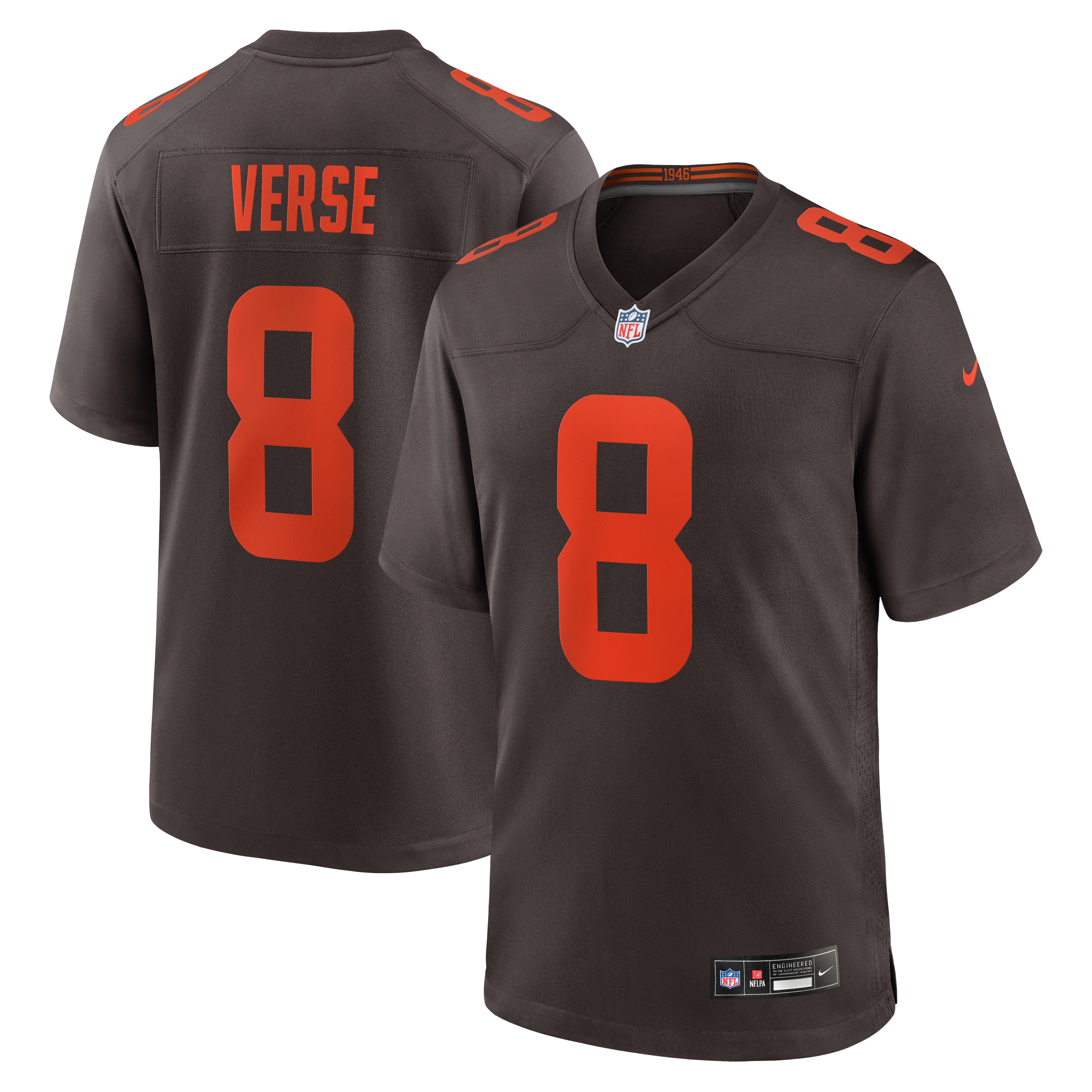 Cleveland Browns Nike Game Alternate Jersey - Jared Verse - Mens