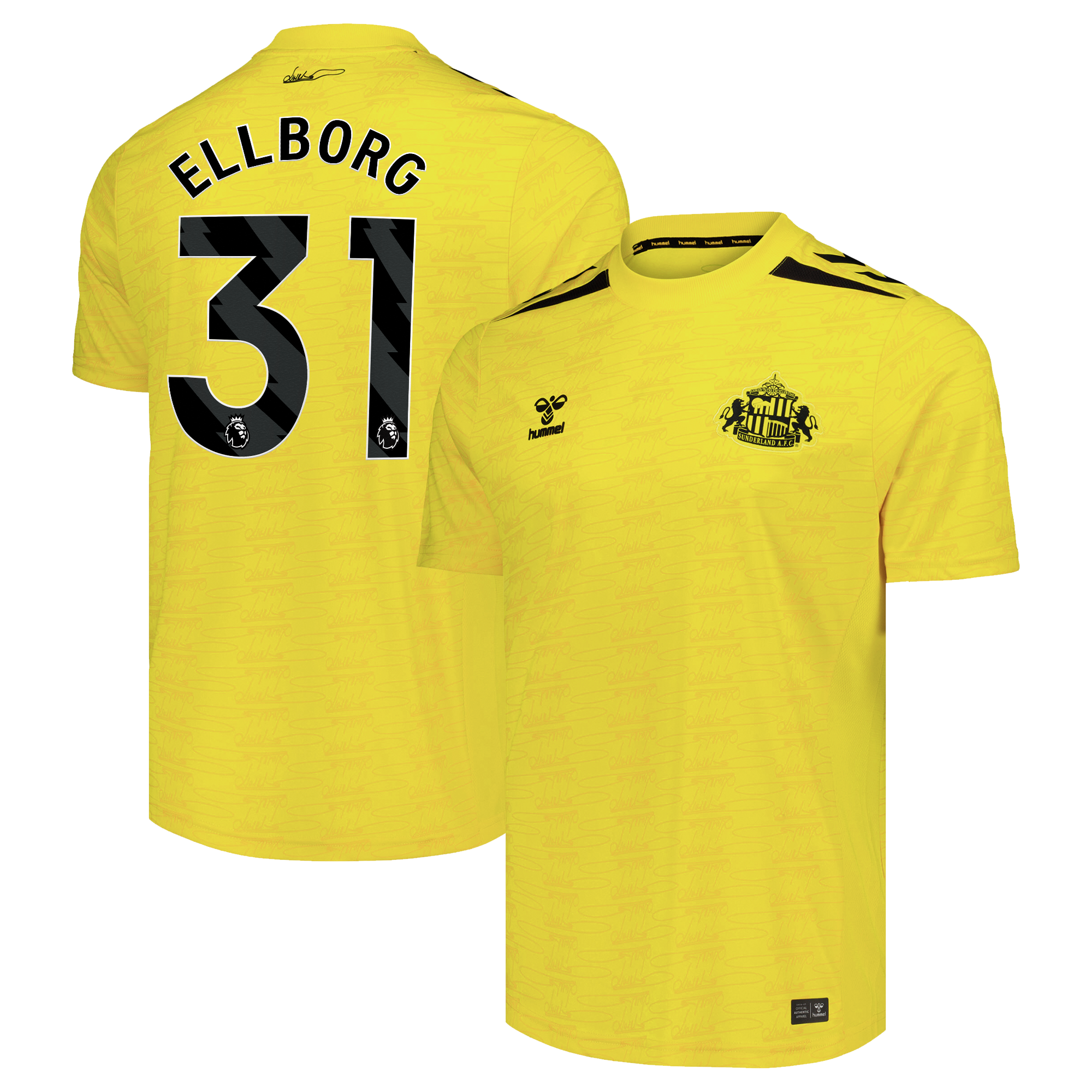Sunderland Hummel Goalkeeper Shirt 2026-27 with Ellborg 31 printing