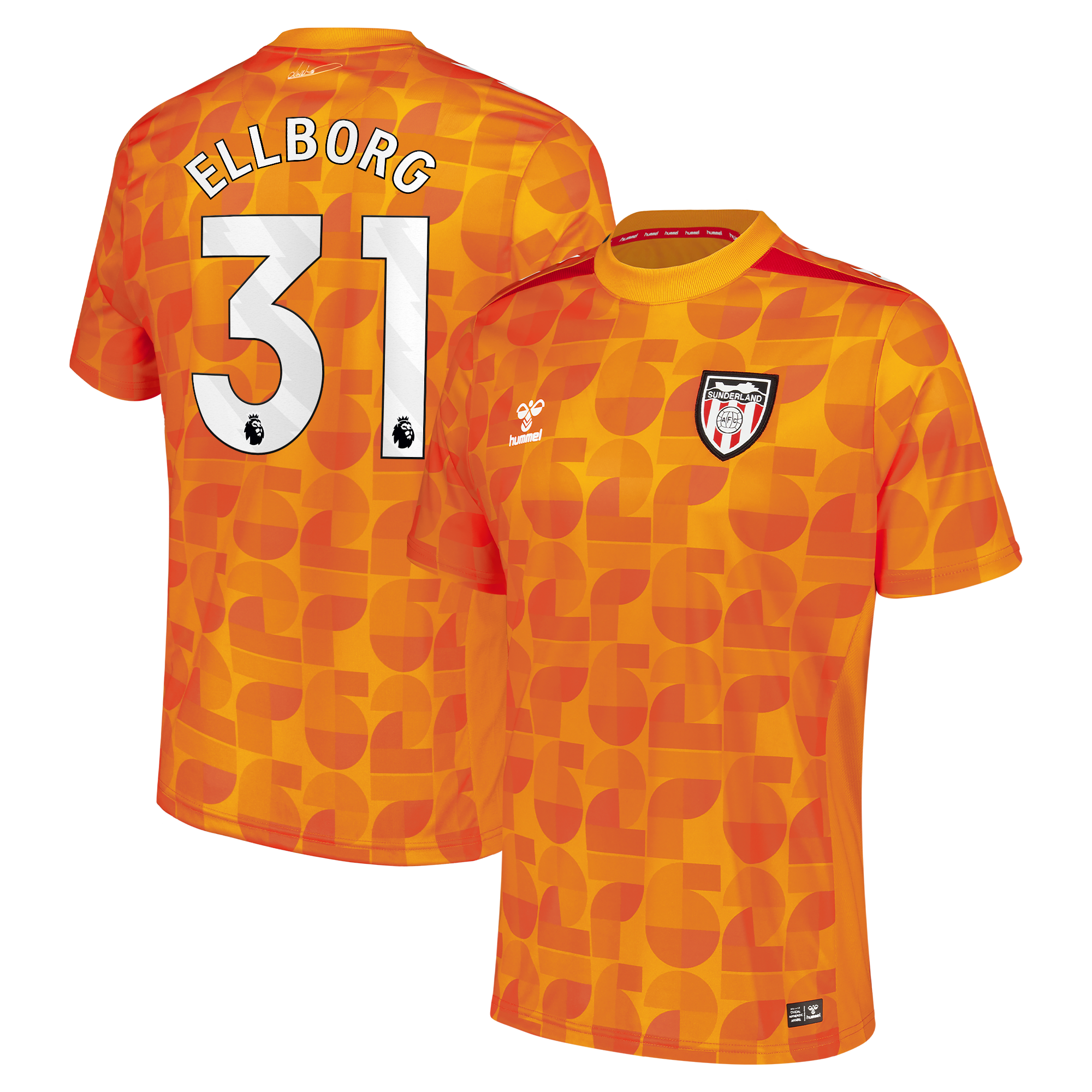 Sunderland Hummel Goalkeeper Shirt 2026-27 with Ellborg 31 printing