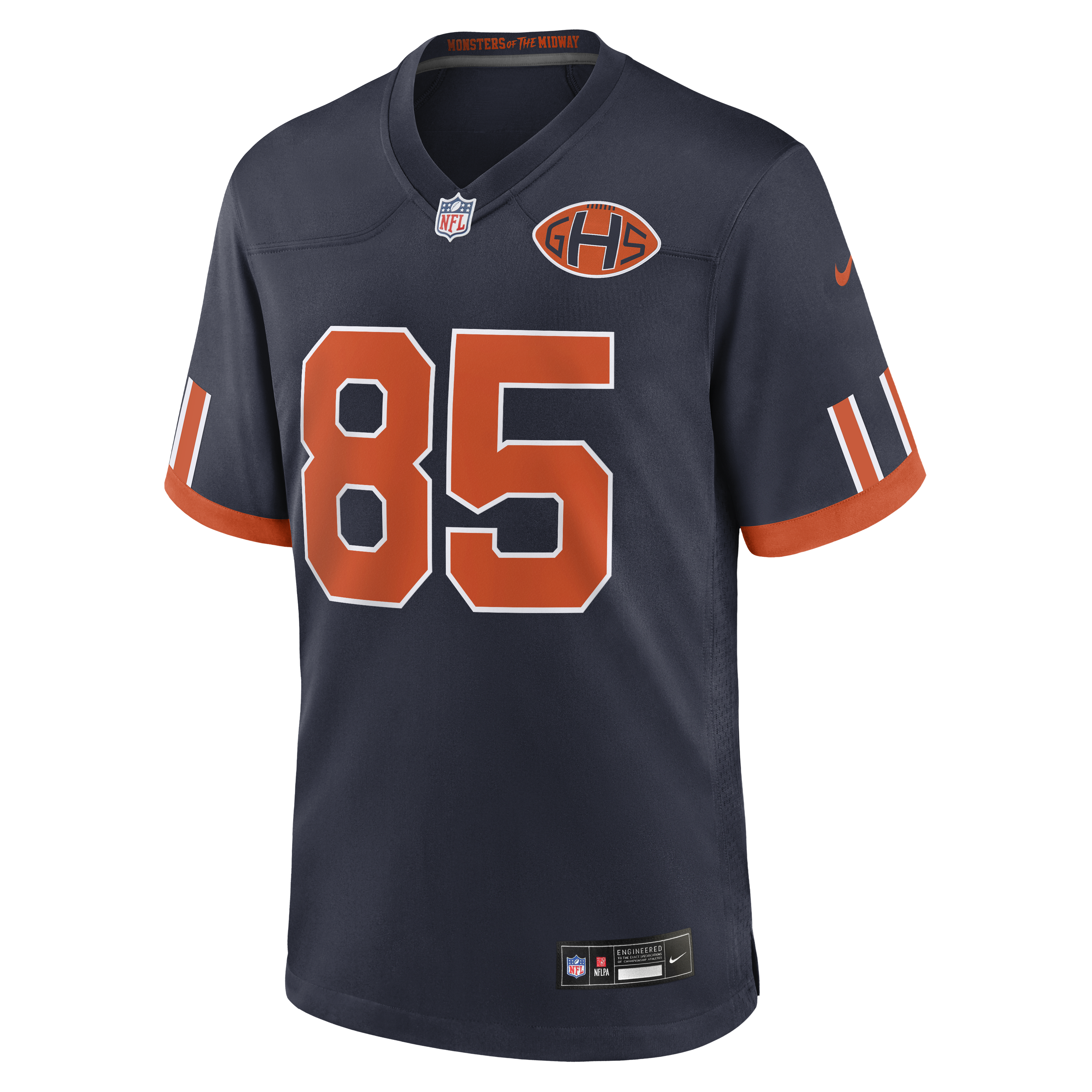Chicago Bears Nike Rivalries Game Jersey - Navy - Cole Kmet - Mens, , rebel_hi-res