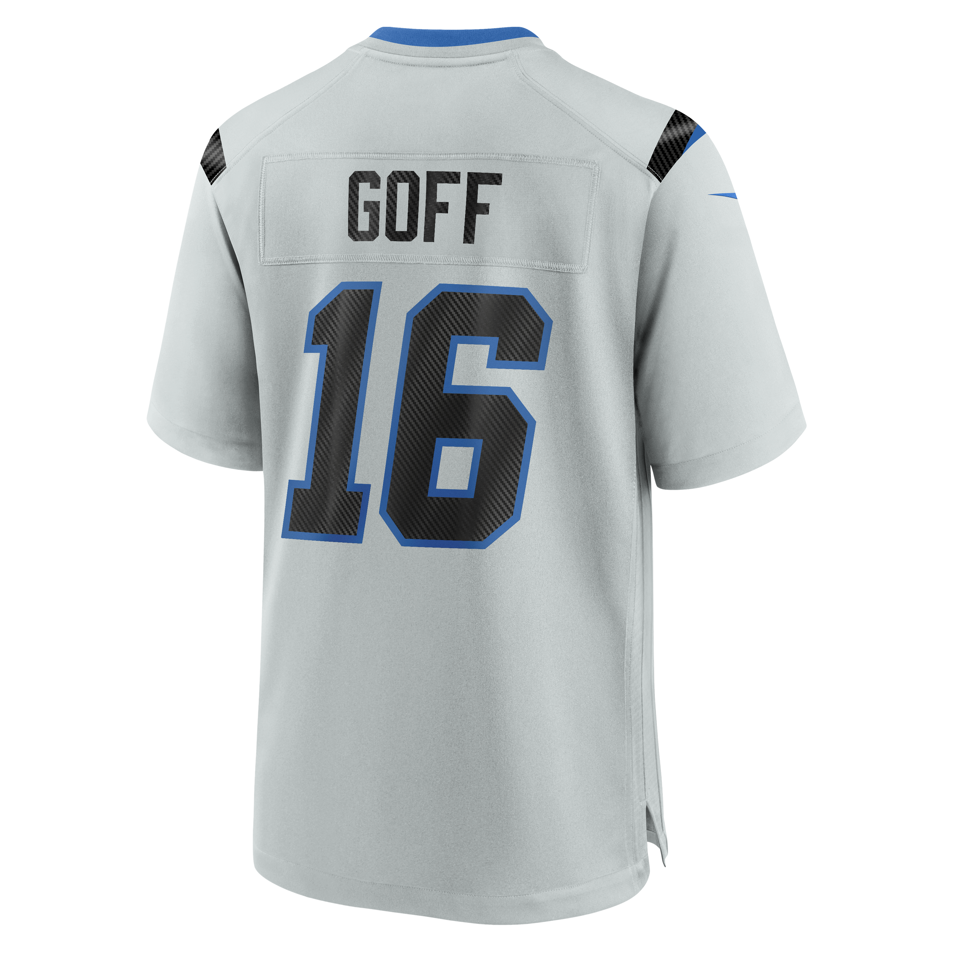 Detroit Lions Nike Rivalries Game Jersey - Silver - Jared Goff - Mens, , rebel_hi-res
