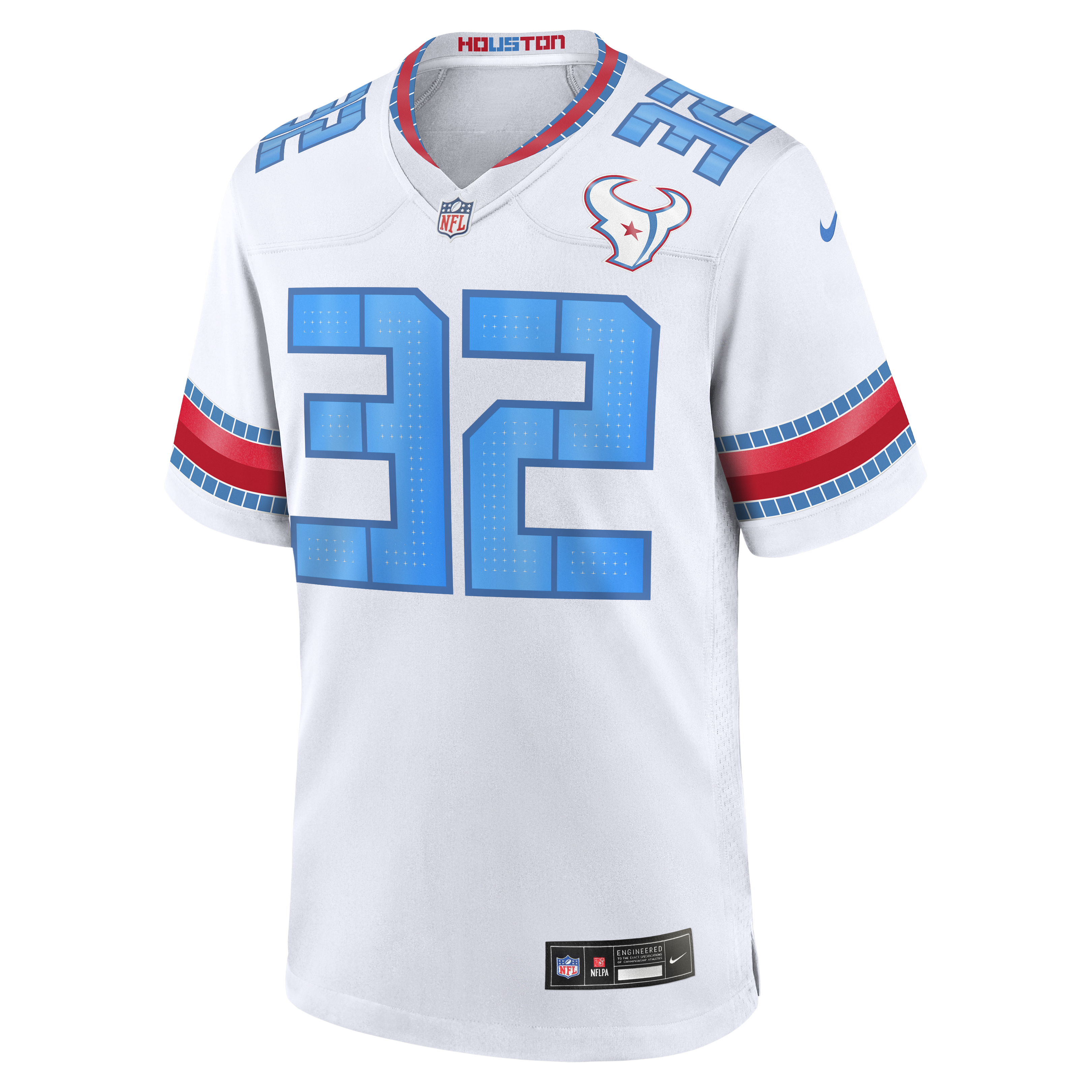 Houston Texans Nike Rivalries Game Jersey - White - David Montgomery - Mens, , rebel_hi-res