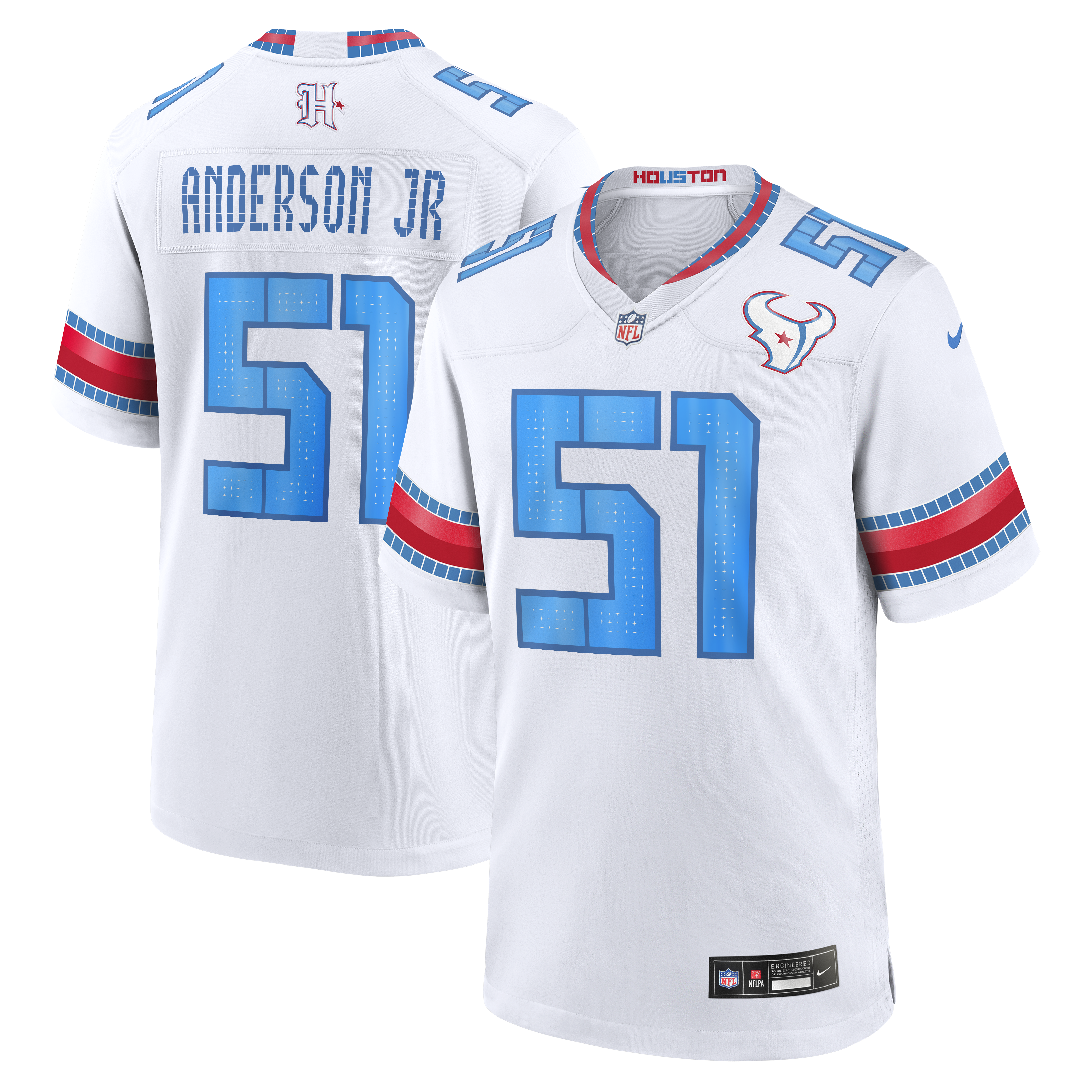 Houston Texans Nike Rivalries Game Jersey - White - Will Anderson Jr. - Mens, , rebel_hi-res