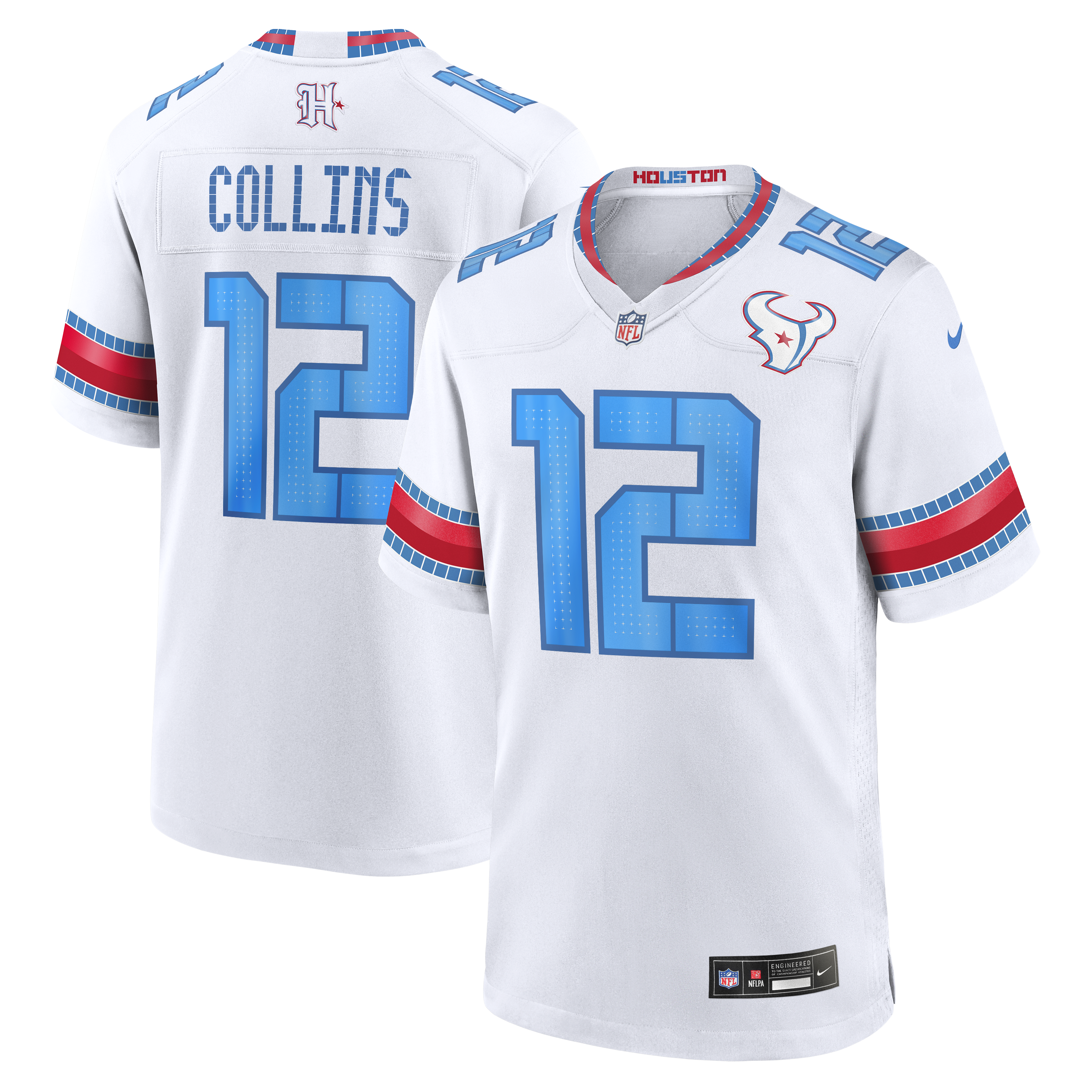 Houston Texans Nike Rivalries Game Jersey - White - Nico Collins - Mens, , rebel_hi-res