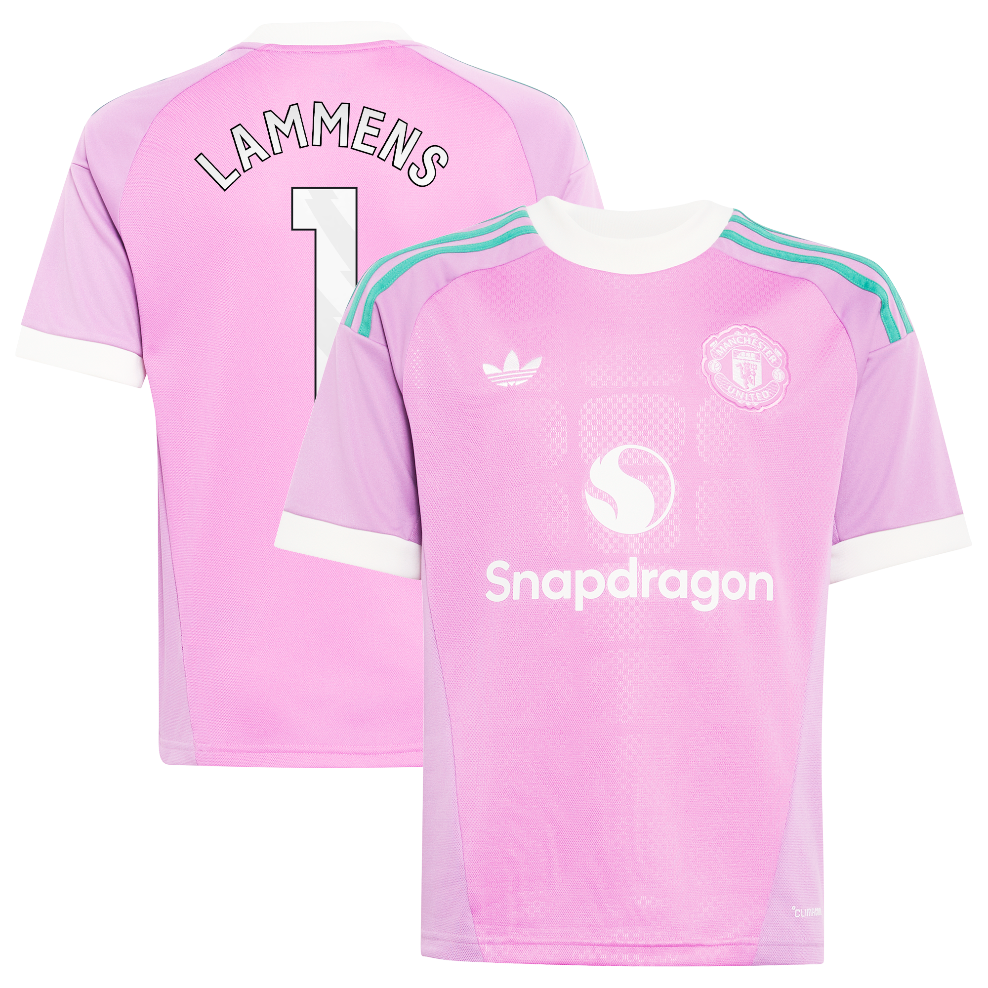 Manchester United adidas Away Goalkeeper Shirt 2026-27 - Kids with Lammens 1 printing, , rebel_hi-res