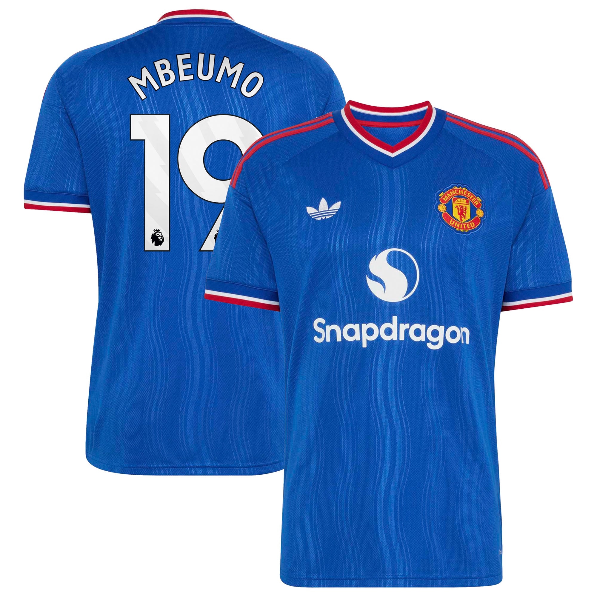 Manchester United adidas Away Shirt 2026-27 with Mbeumo 19 printing