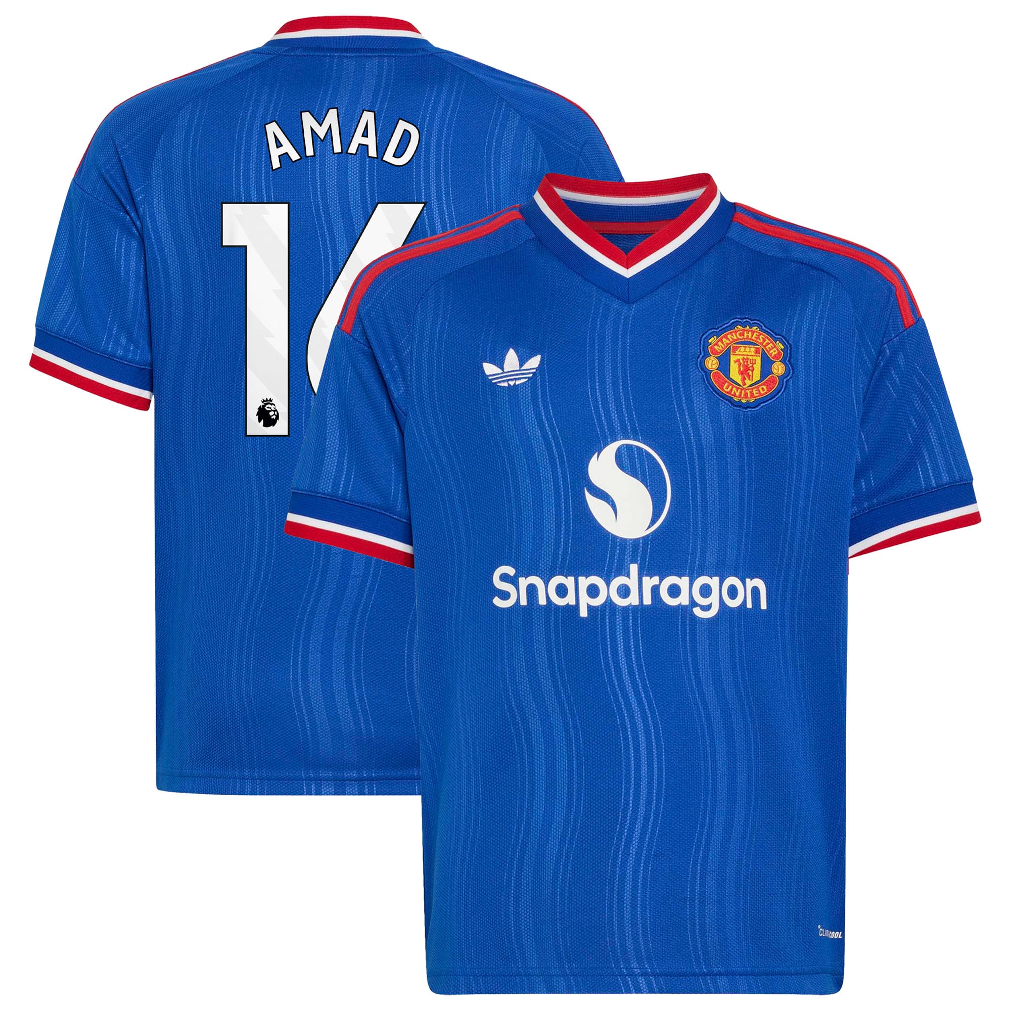 Manchester United adidas Away Shirt 2026-27 - Kids with Amad 16 printing