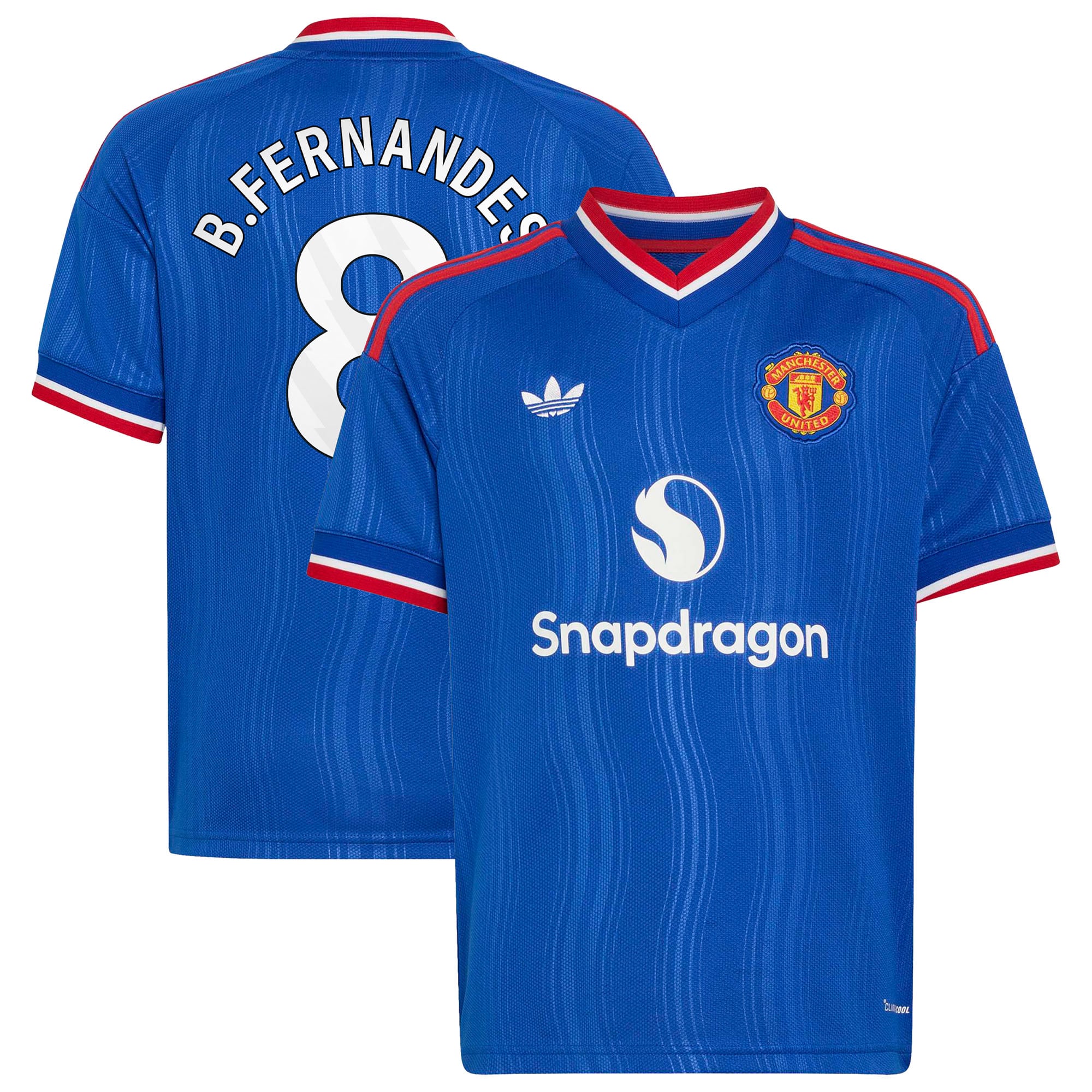 Manchester United adidas Away Shirt 2026-27 - Kids with B.Fernandes 8 printing