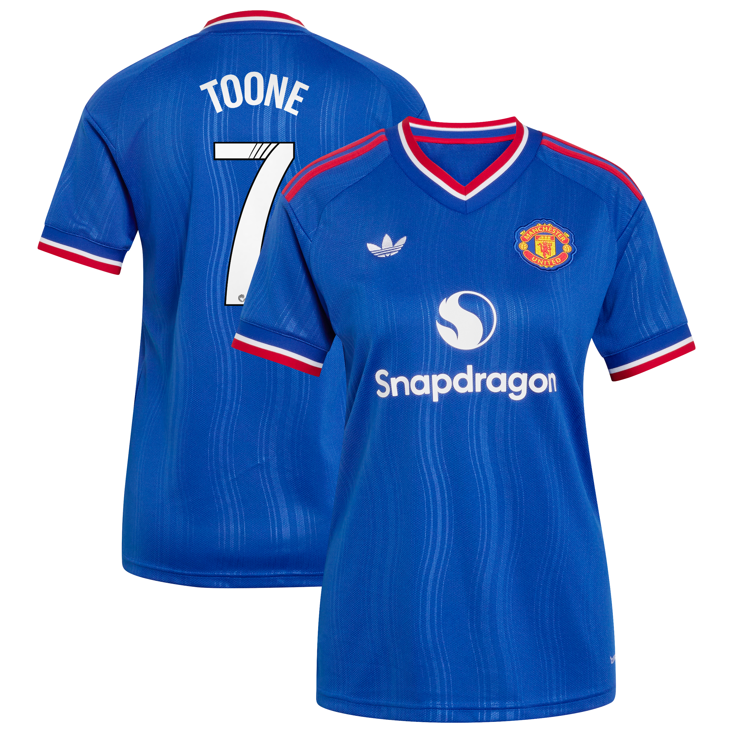Manchester United adidas WSL Away Shirt 2026-27 - Womens with Toone 7 printing