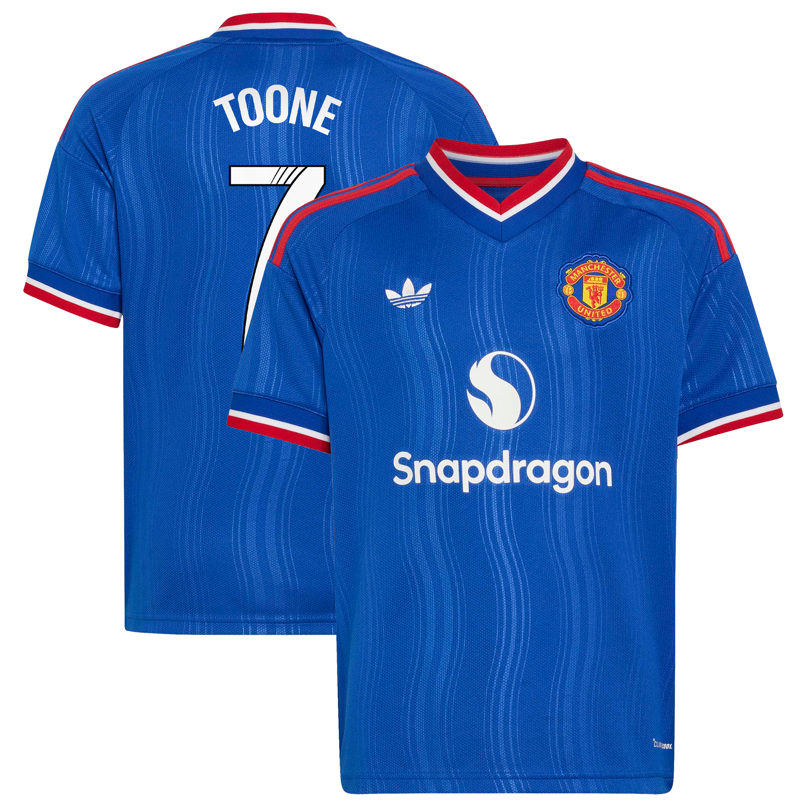 Manchester United adidas WSL Away Shirt 2026-27 - Kids with Toone 7 printing