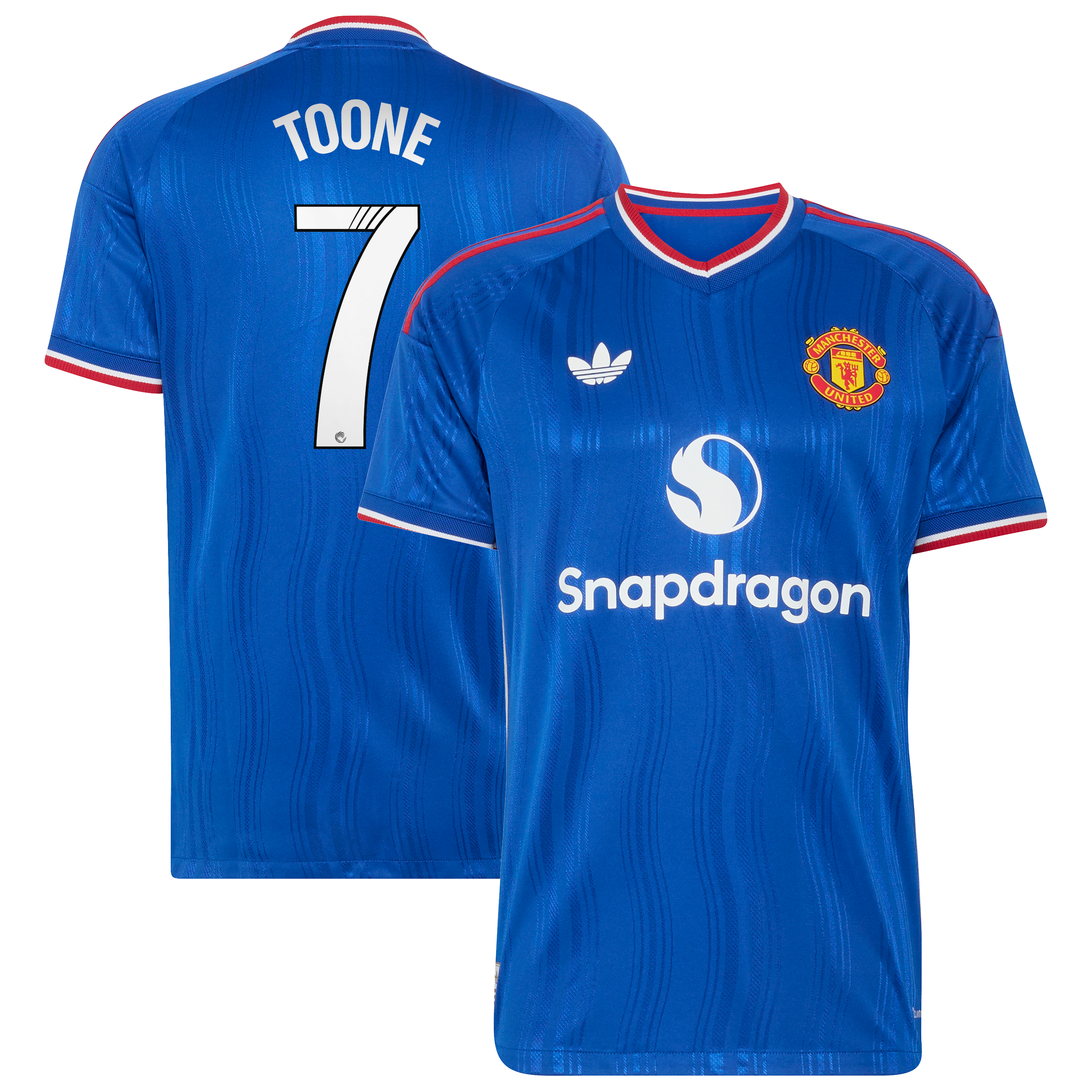 Manchester United adidas WSL Away Authentic Shirt 2026-27 with Toone 7 printing