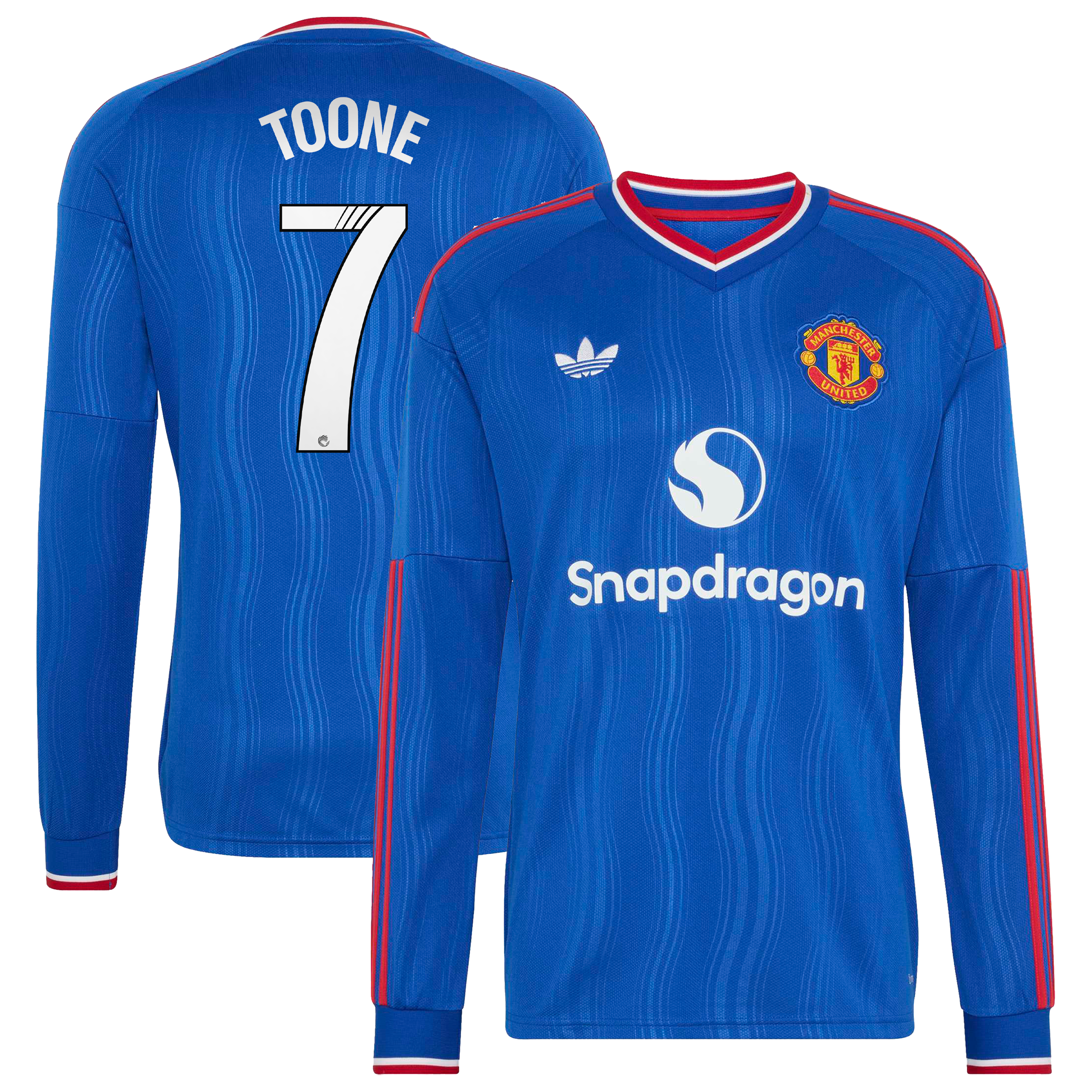 Manchester United adidas WSL Away Shirt 2026-27 - Long Sleeve with Toone 7 printing