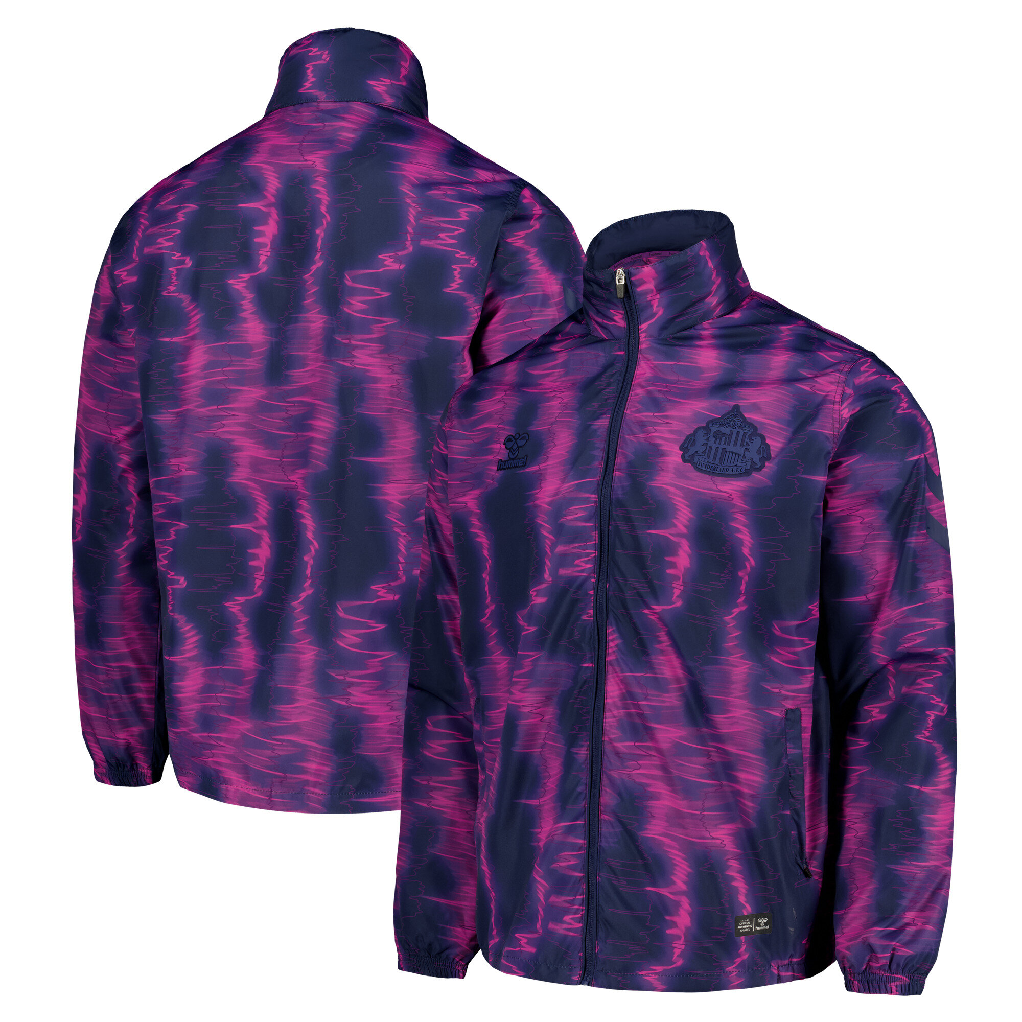 Sunderland Hummel European Matchday Rain Jacket - Navy - Kids, , rebel_hi-res