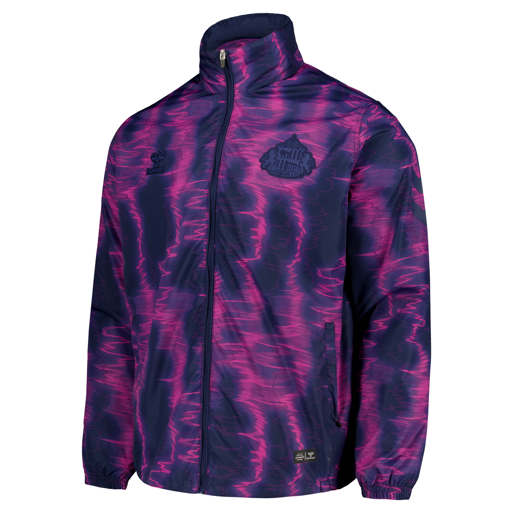 Sunderland Hummel European Matchday Rain Jacket - Navy - Kids, , rebel_hi-res