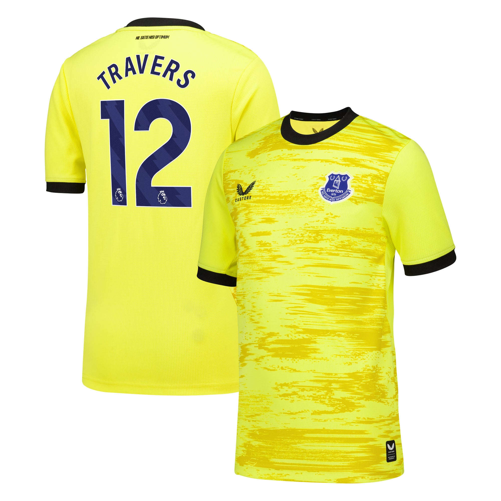 Everton Castore Away Goalkeeper Shirt 2026-27 - Kids with Travers 12 printing