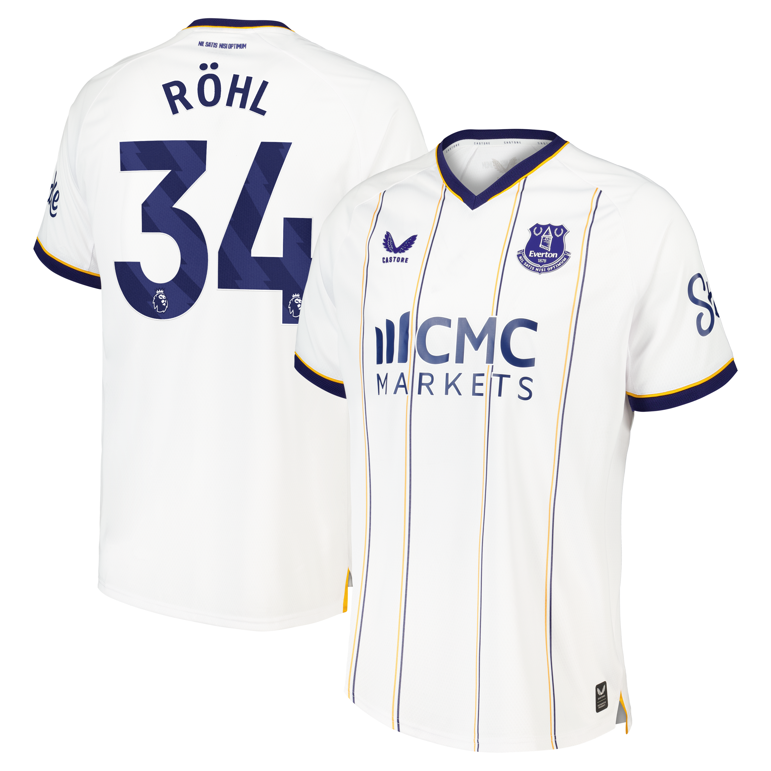 Everton Castore Away Pro Shirt 2026-27 with Röhl 34 printing