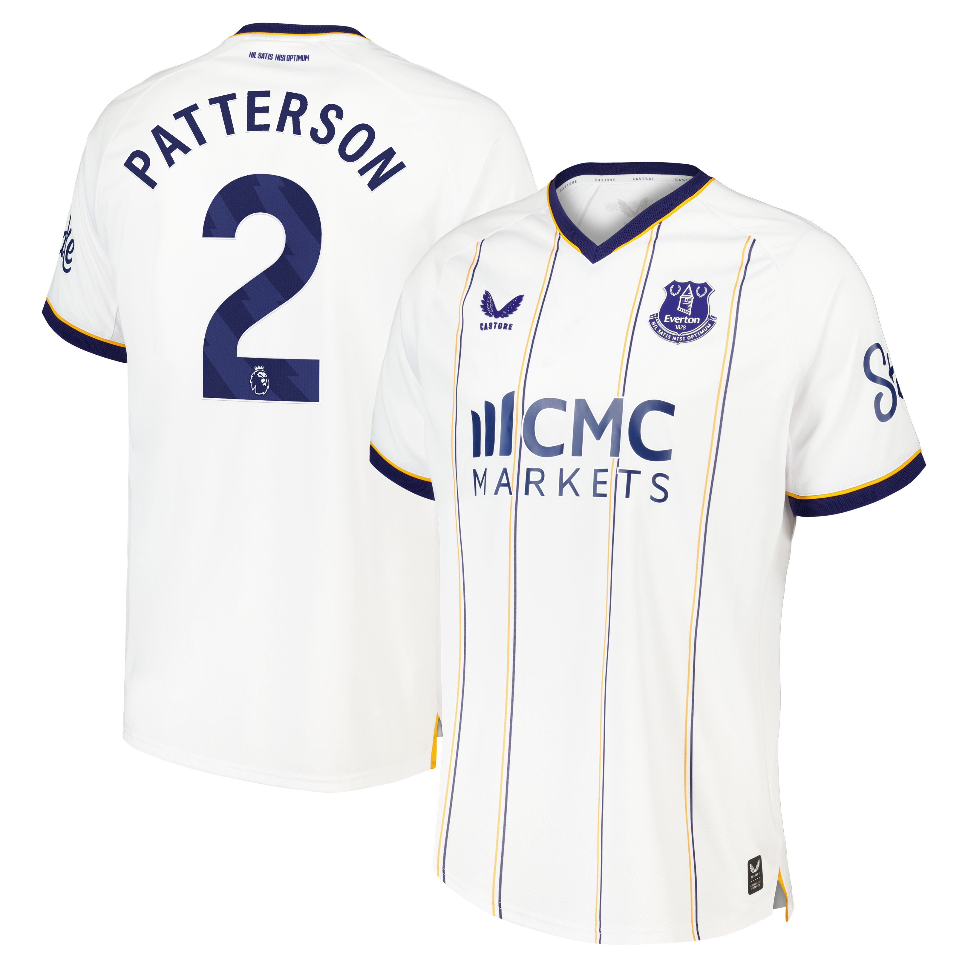 Everton Castore Away Pro Shirt 2026-27 with Patterson 2 printing