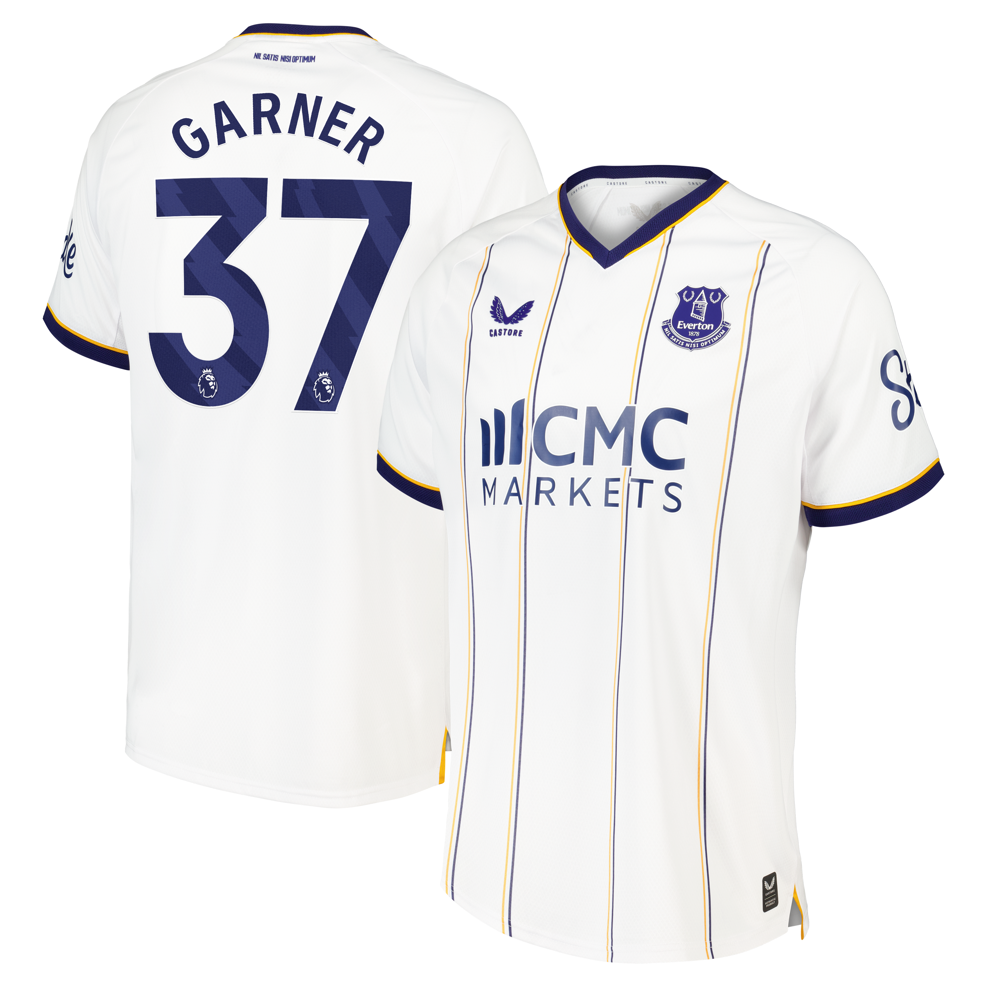 Everton Castore Away Pro Shirt 2026-27 with Garner 37 printing