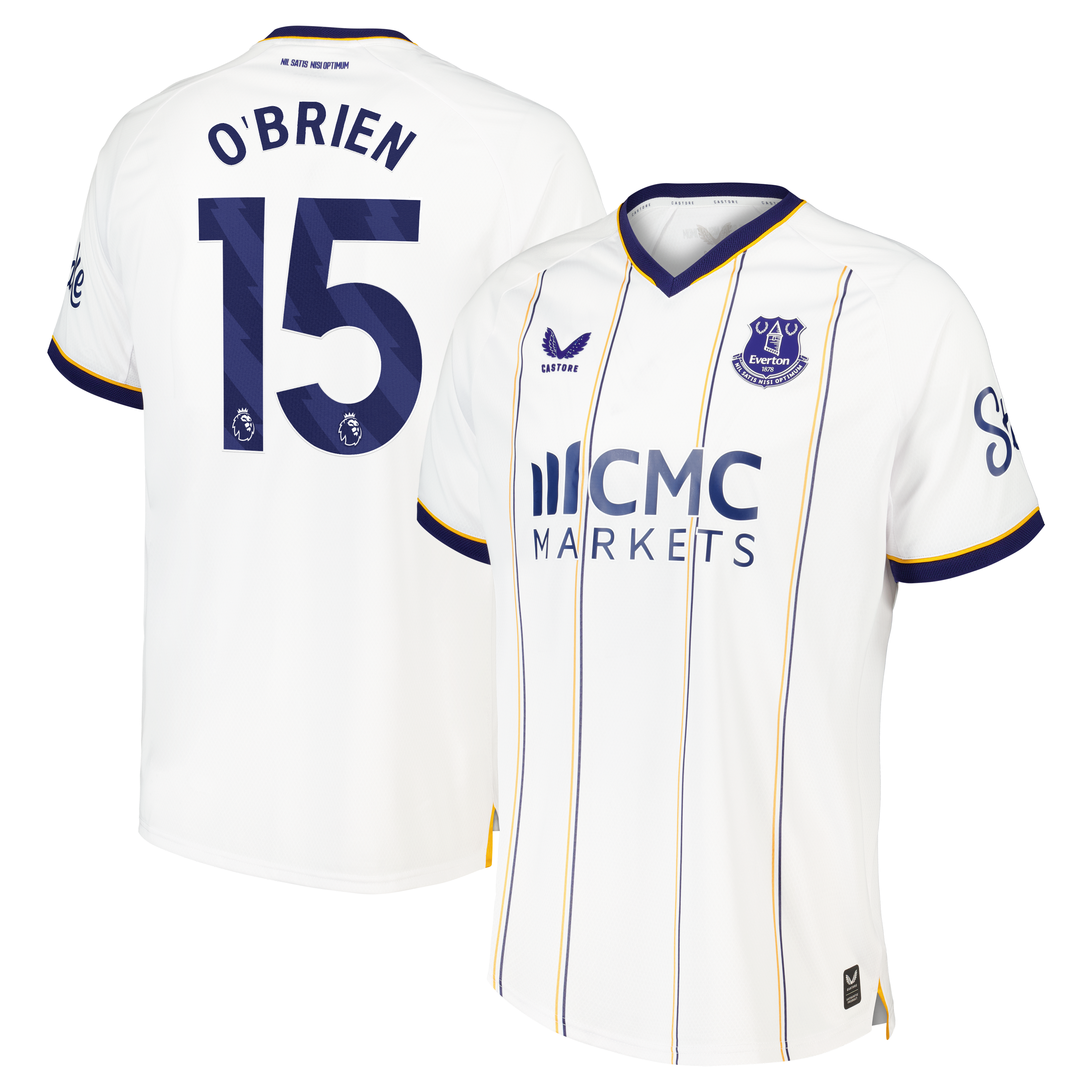 Everton Castore Away Pro Shirt 2026-27 with O'Brien 15 printing