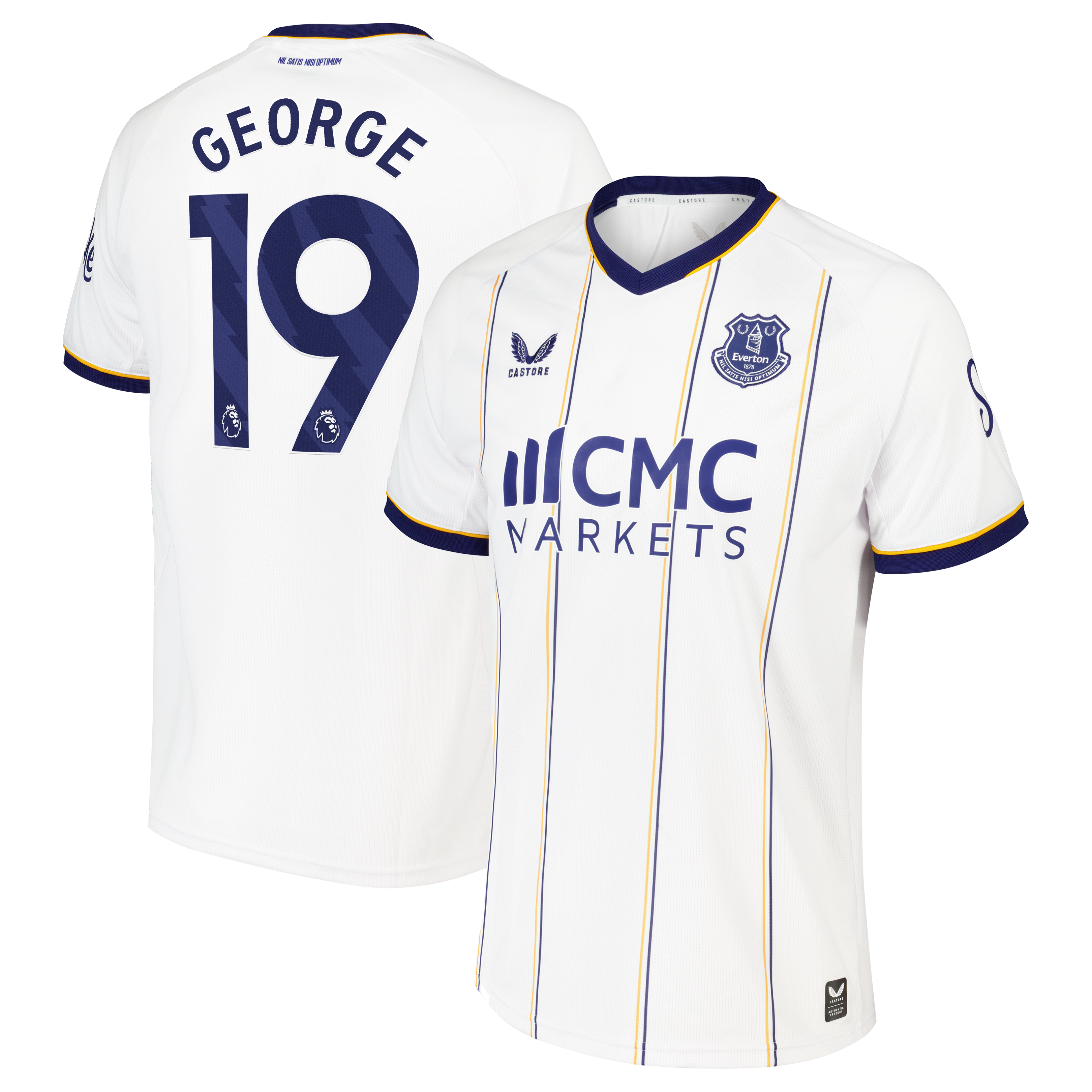 Everton Castore Away Replica Shirt 2026-27 with George 19 printing
