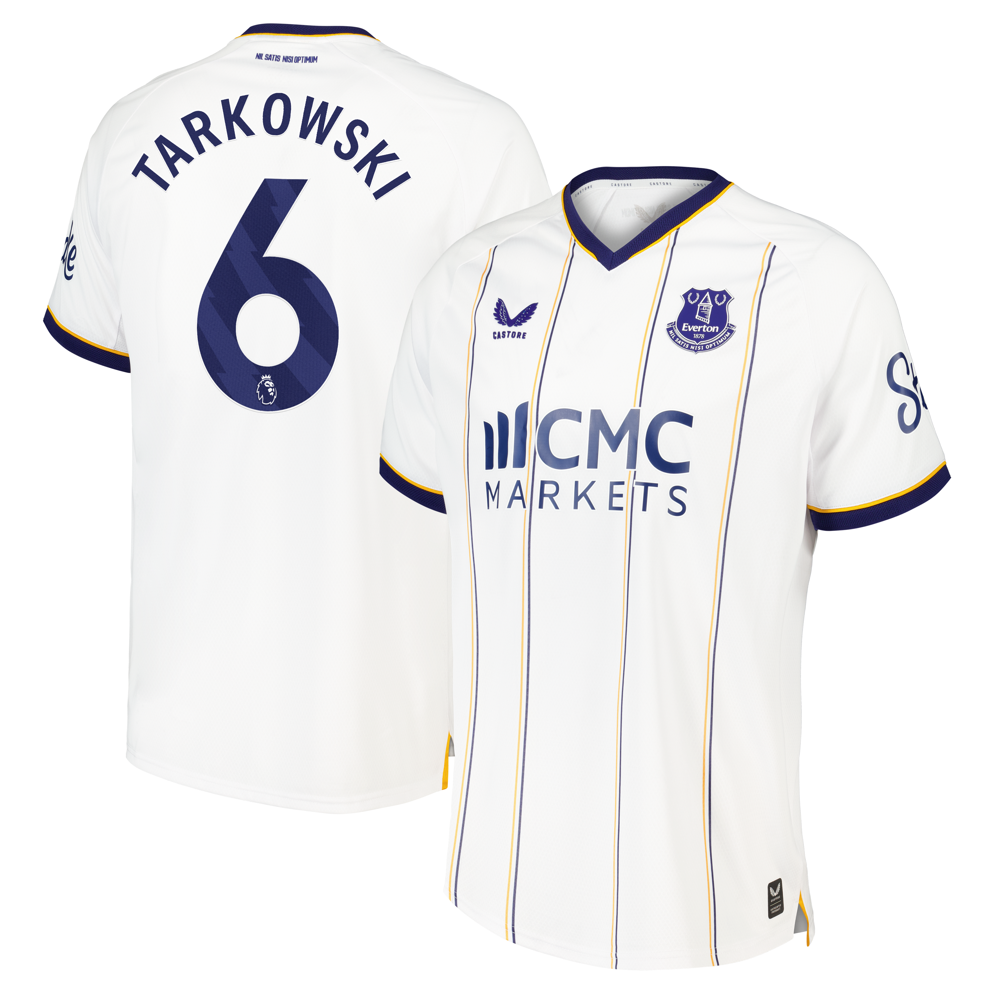 Everton Castore Away Pro Shirt 2026-27 with Tarkowski 6 printing