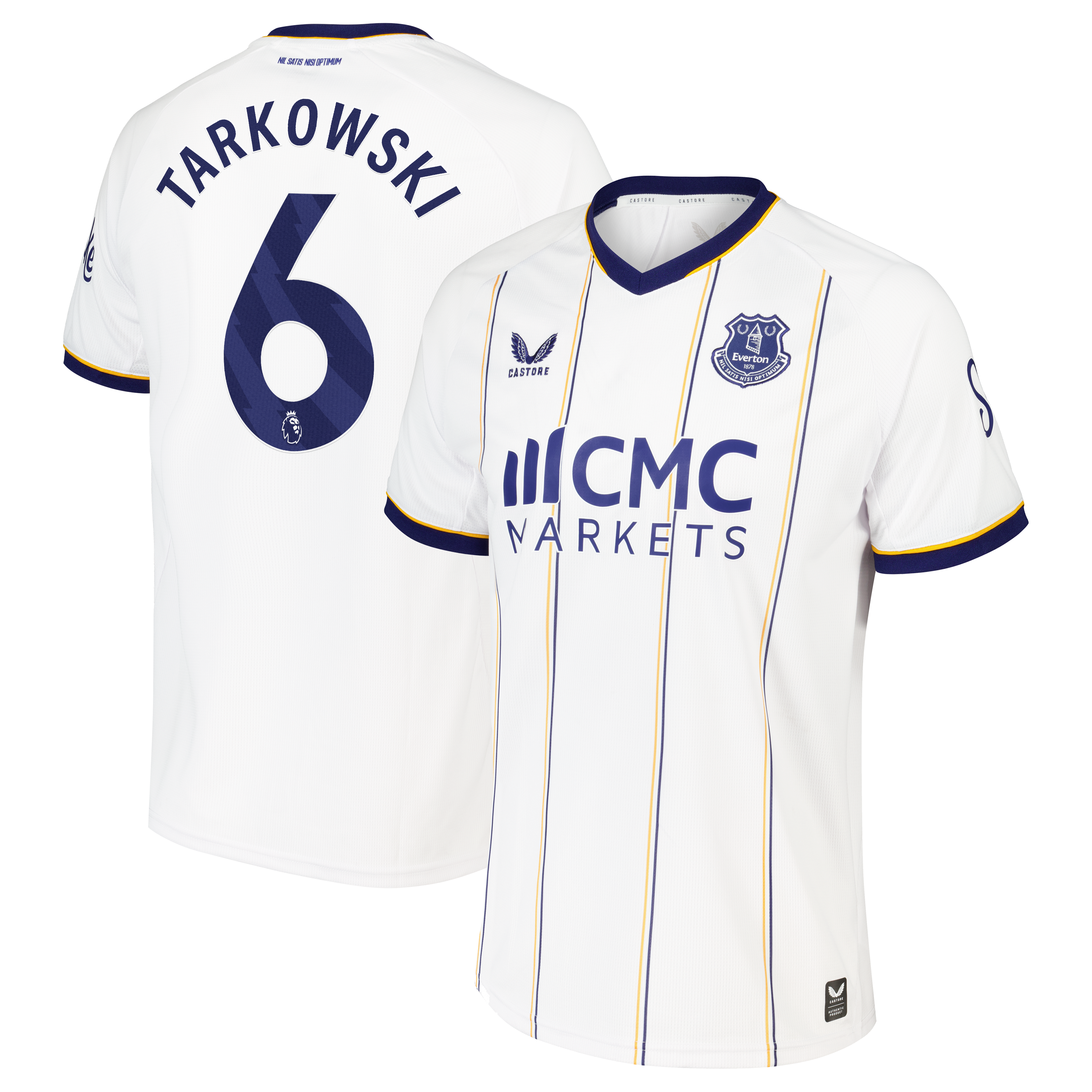 Everton Castore Away Replica Shirt 2026-27 with Tarkowski 6 printing