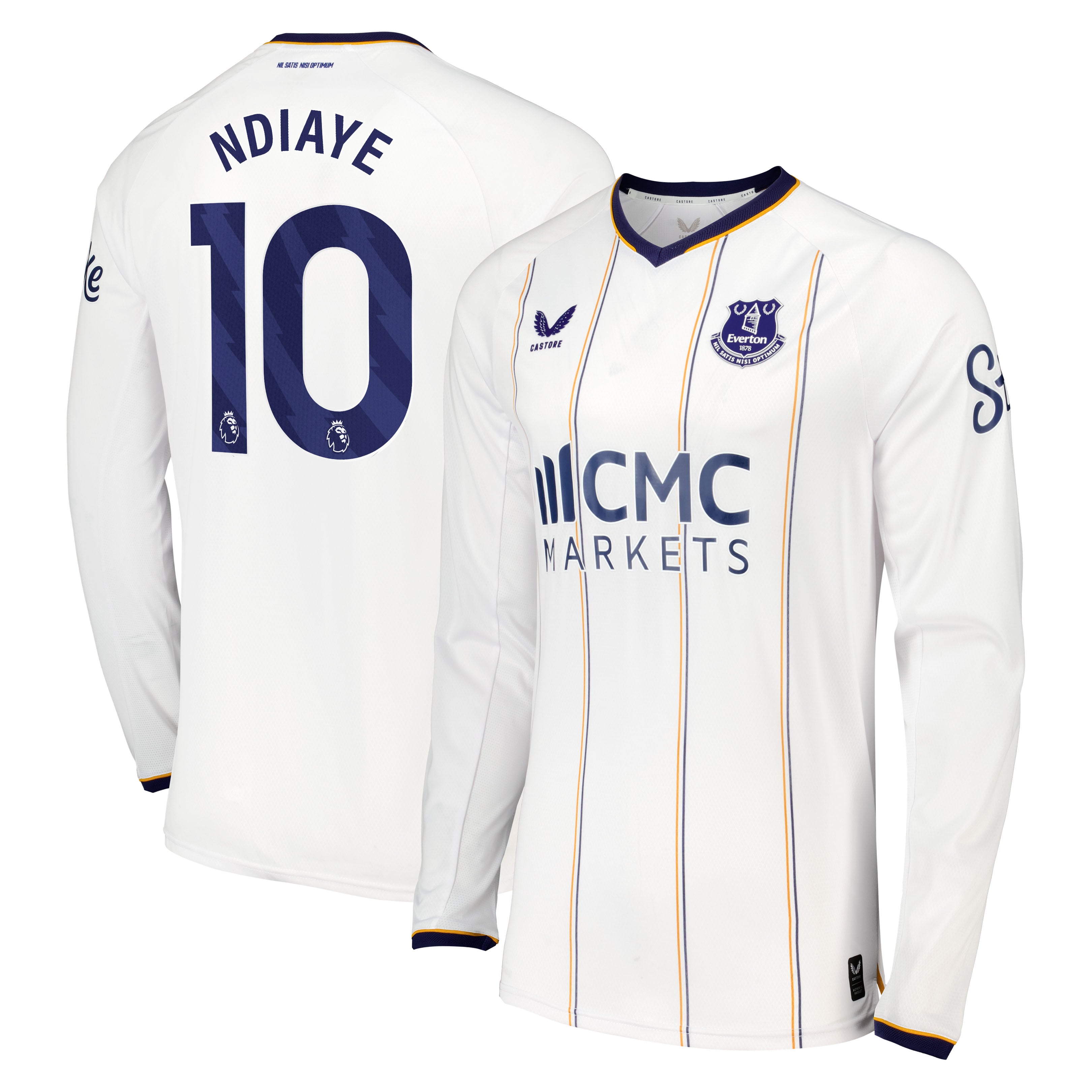 Everton Castore Away Pro Shirt 2026-27 - Long Sleeve with Ndiaye 10 printing