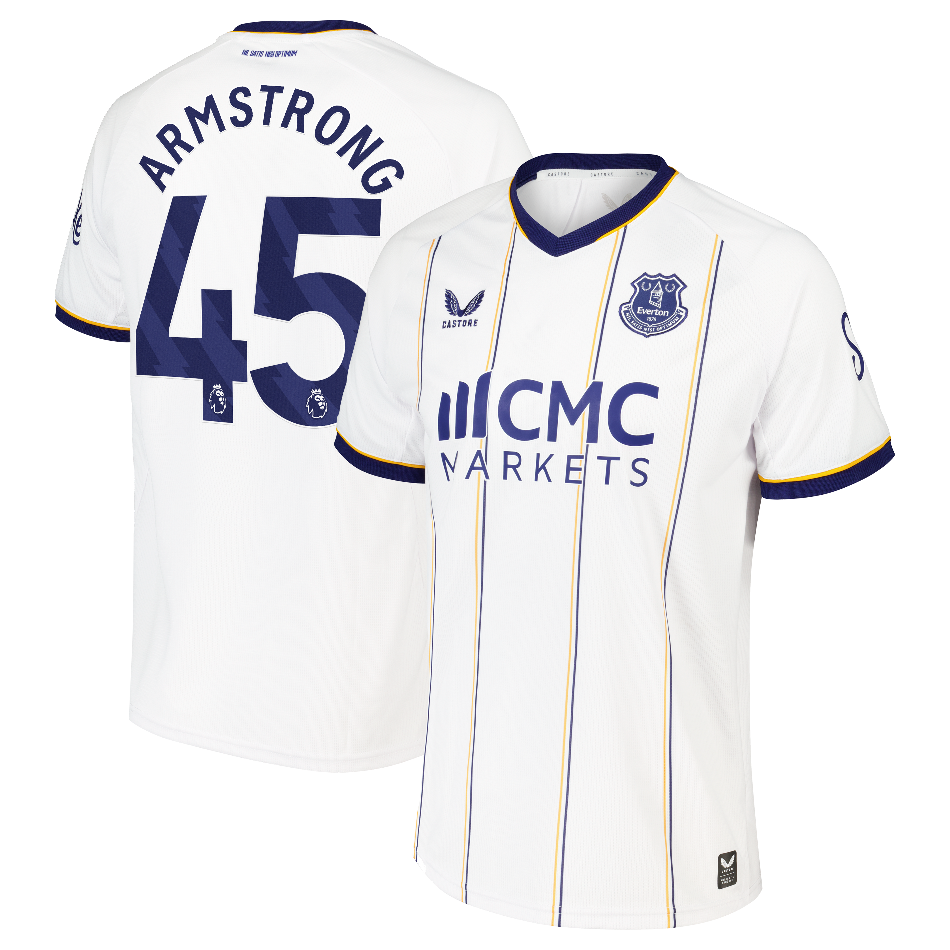 Everton Castore Away Replica Shirt 2026-27 with Armstrong 45 printing