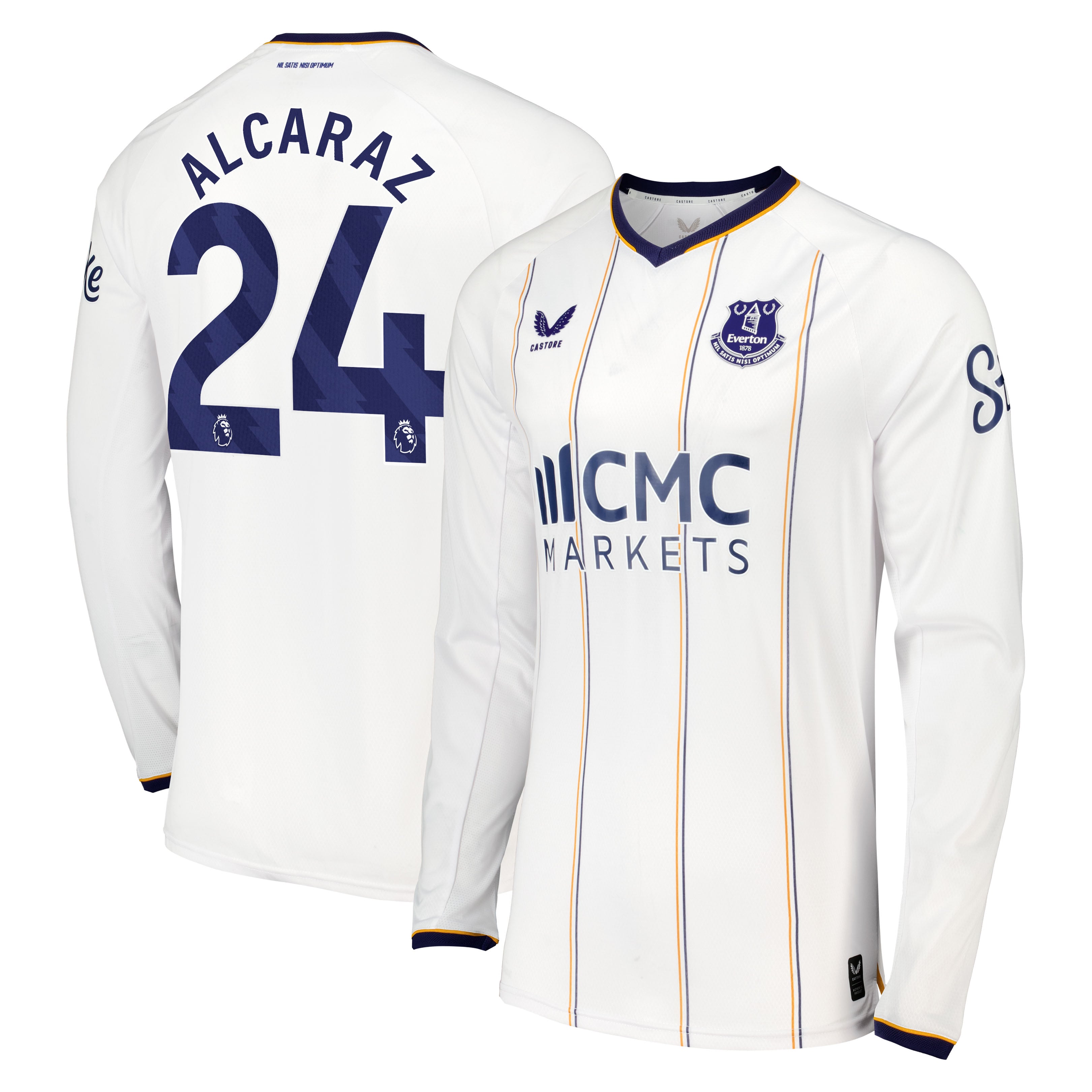 Everton Castore Away Pro Shirt 2026-27 - Long Sleeve with Alcaraz 24 printing