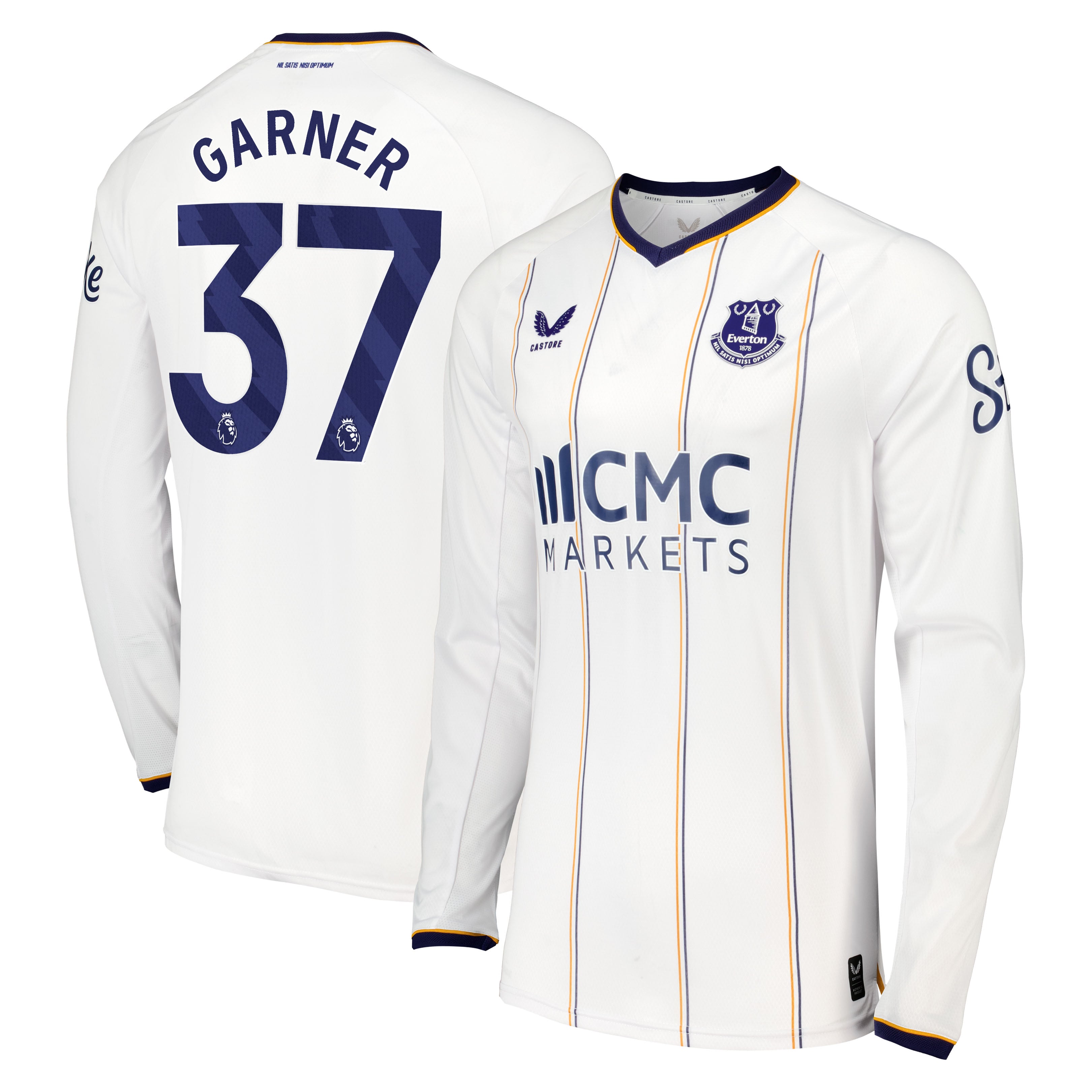 Everton Castore Away Pro Shirt 2026-27 - Long Sleeve with Garner 37 printing