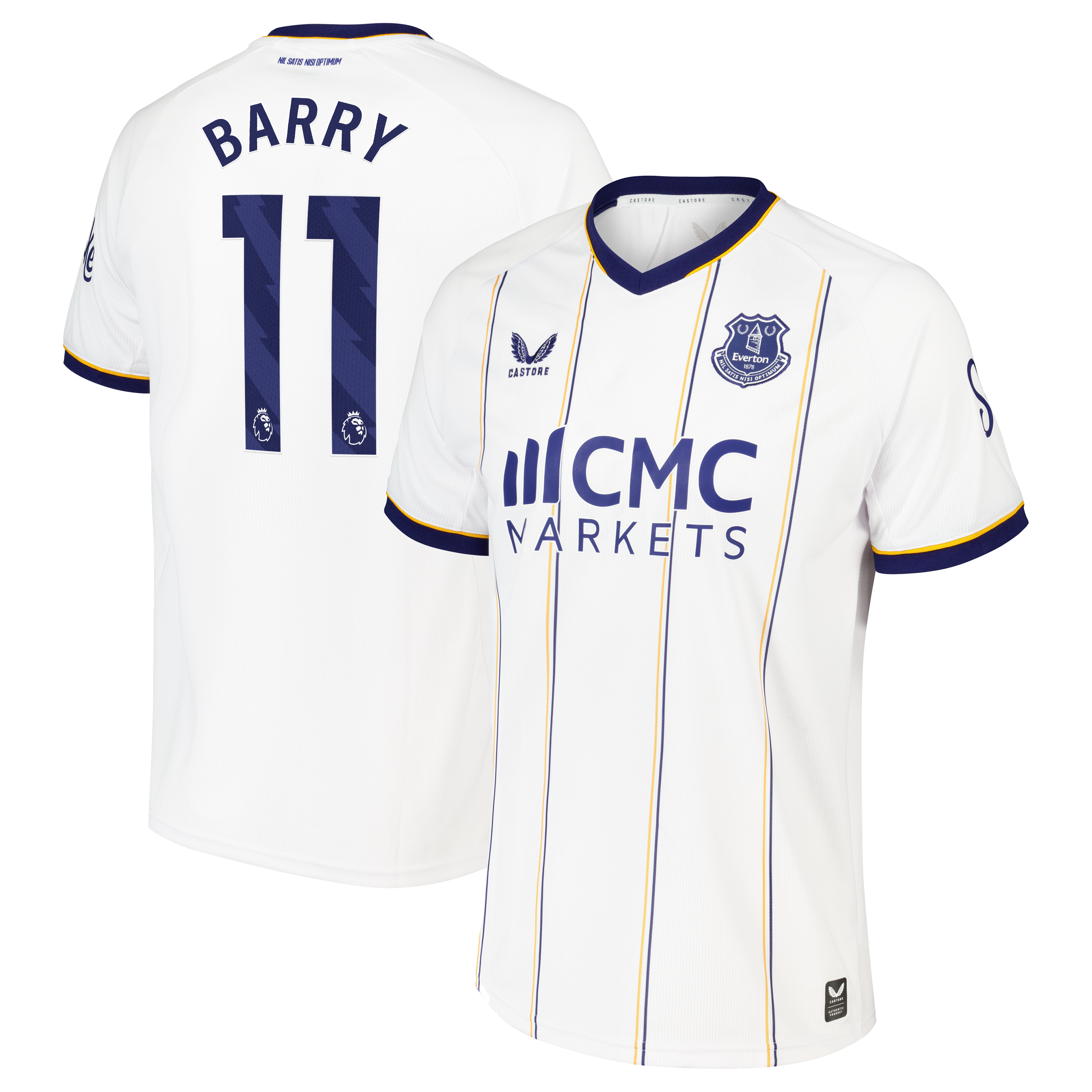 Everton Castore Away Replica Shirt 2026-27 with Barry 11 printing