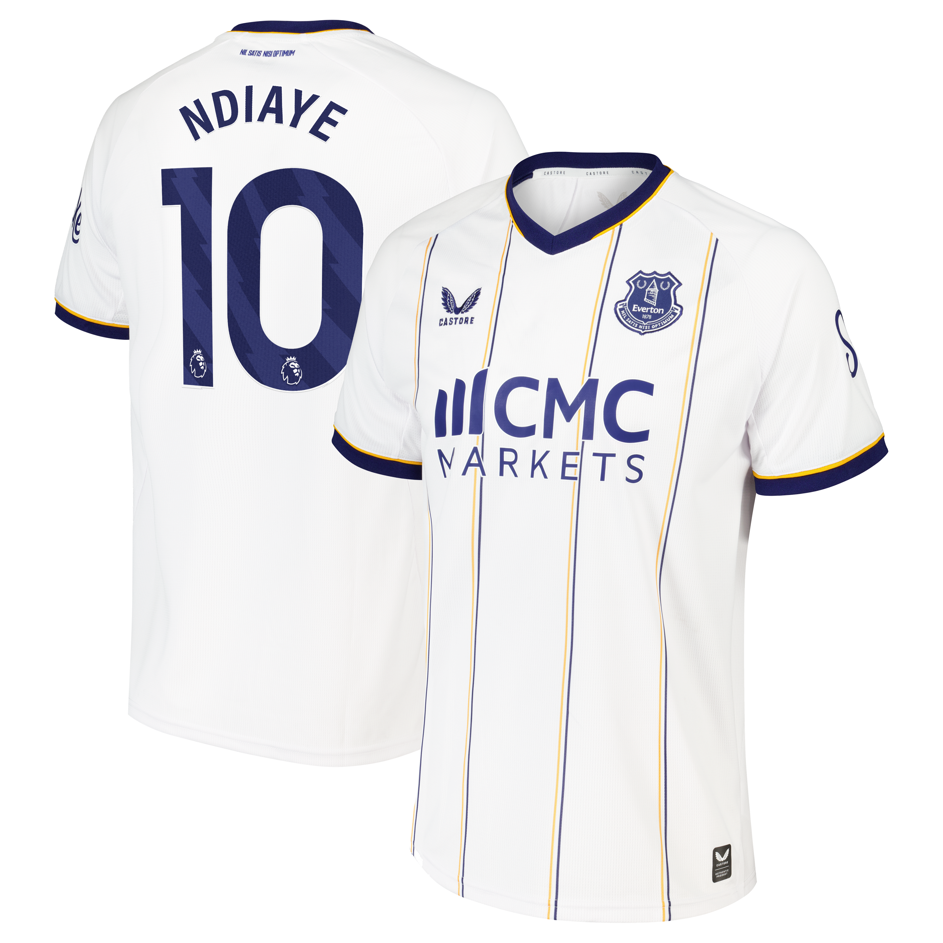 Everton Castore Away Replica Shirt 2026-27 with Ndiaye 10 printing