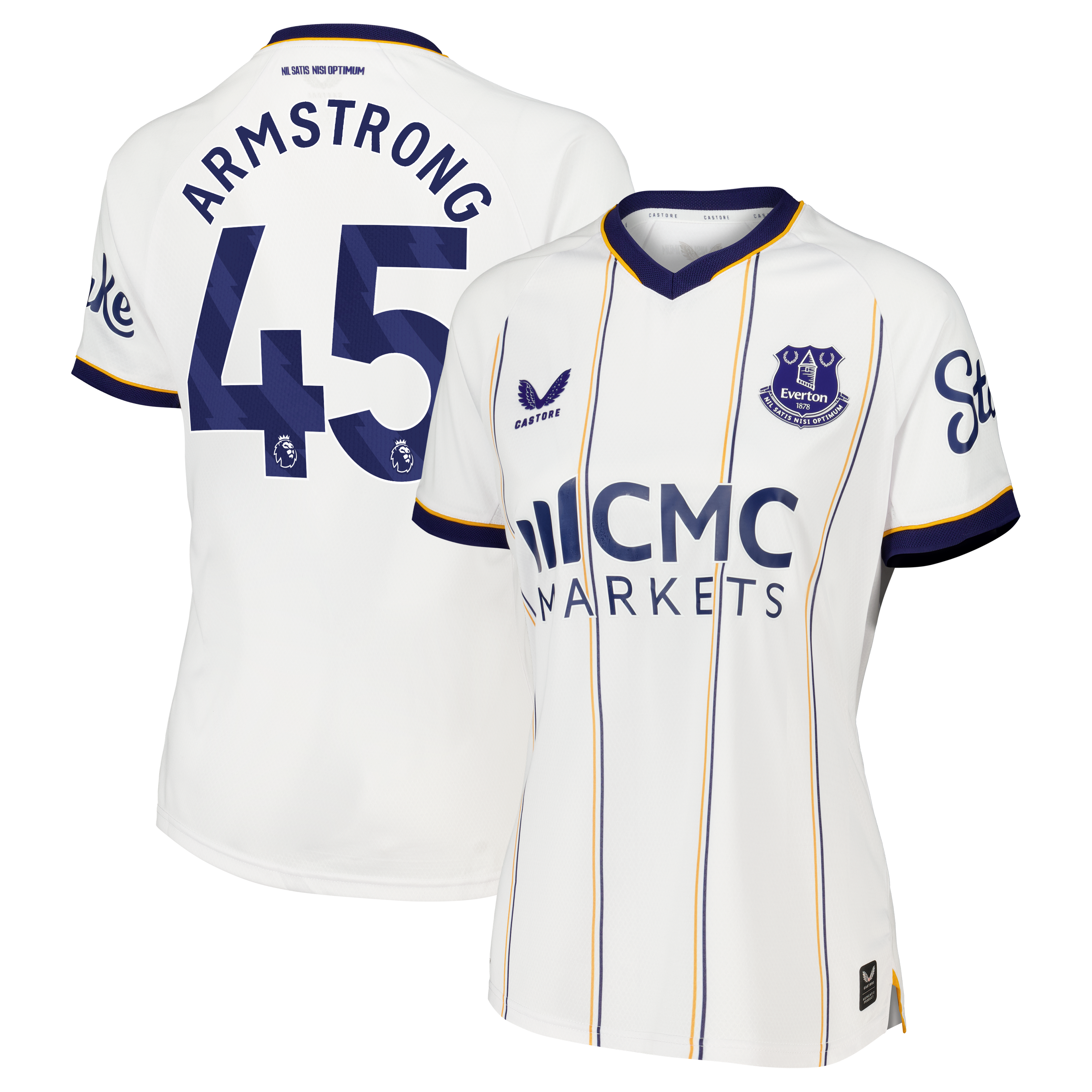 Everton Castore Away Pro Shirt 2026-27 - Womens with Armstrong 45 printing, , rebel_hi-res