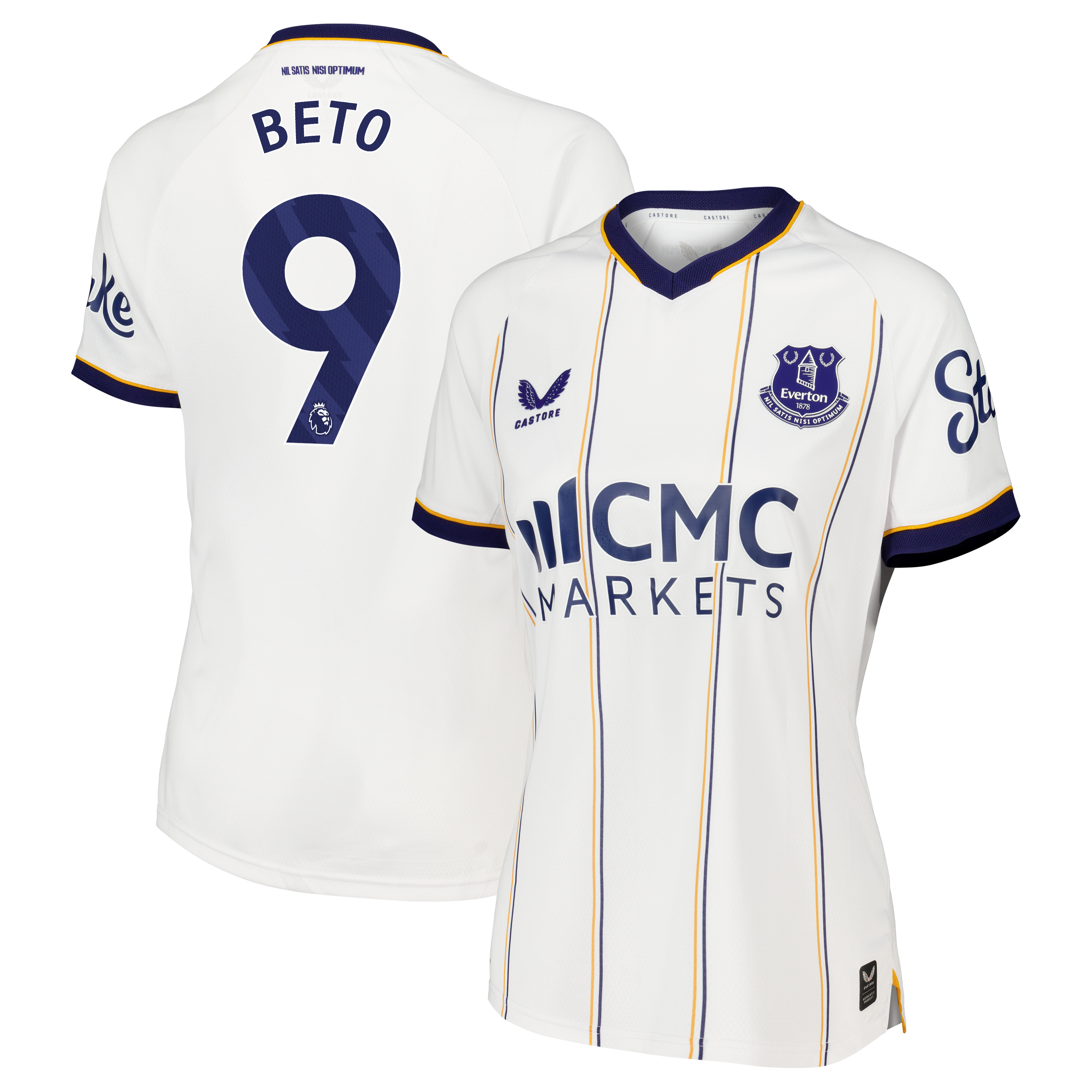 Everton Castore Away Pro Shirt 2026-27 - Womens with Beto 9 printing, , rebel_hi-res