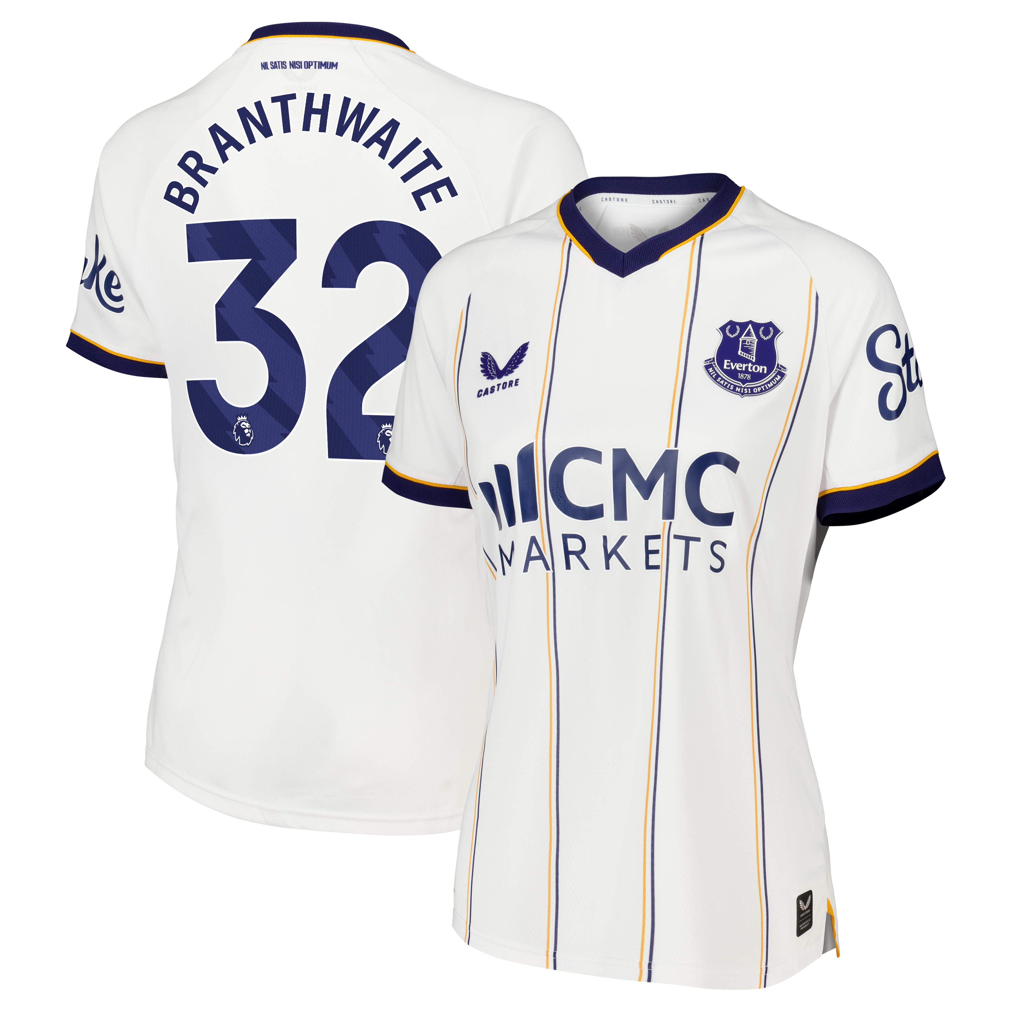 Everton Castore Away Pro Shirt 2026-27 - Womens with Branthwaite 32 printing, , rebel_hi-res
