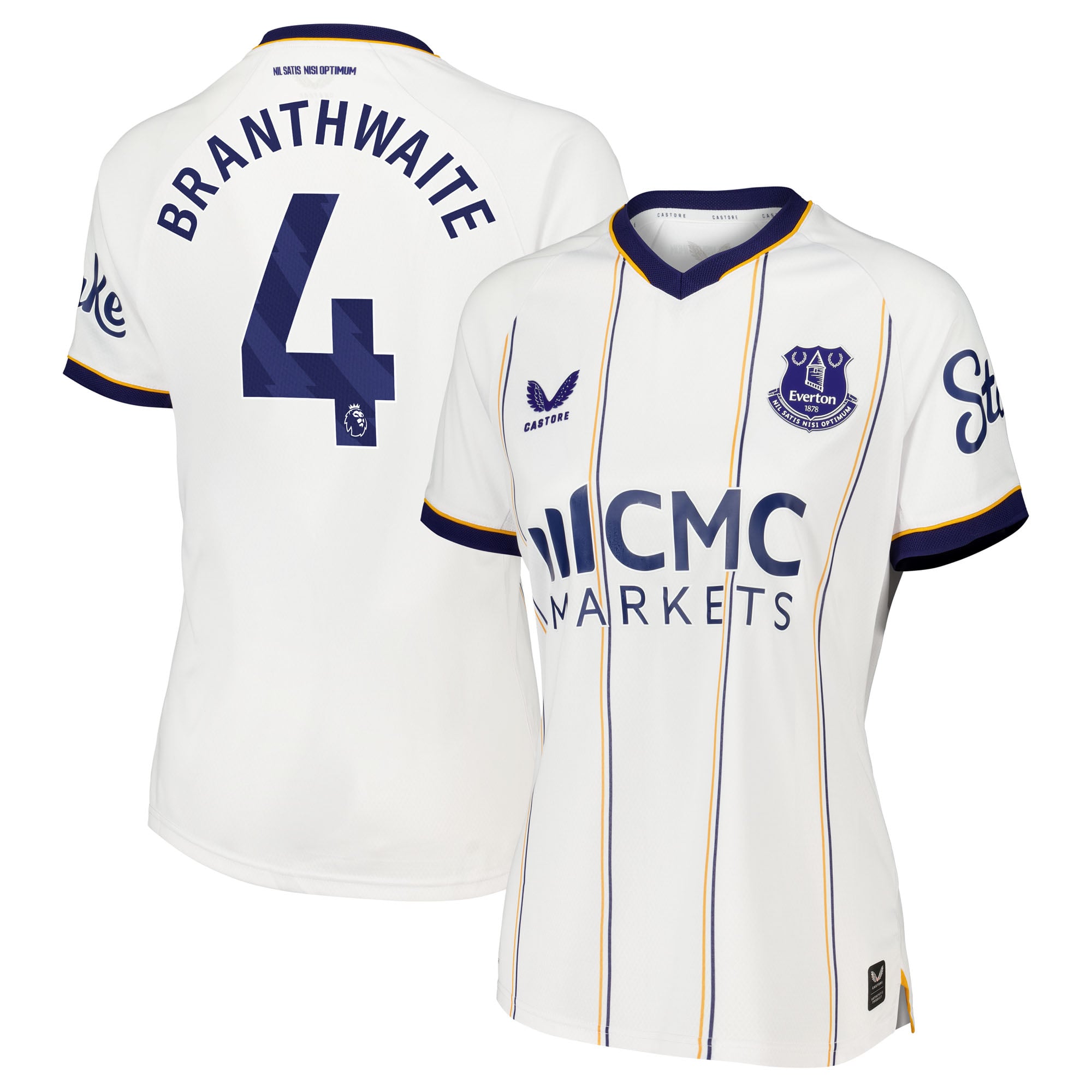 Everton Castore Away Pro Shirt 2026-27 - Womens with Branthwaite 4 printing, , rebel_hi-res