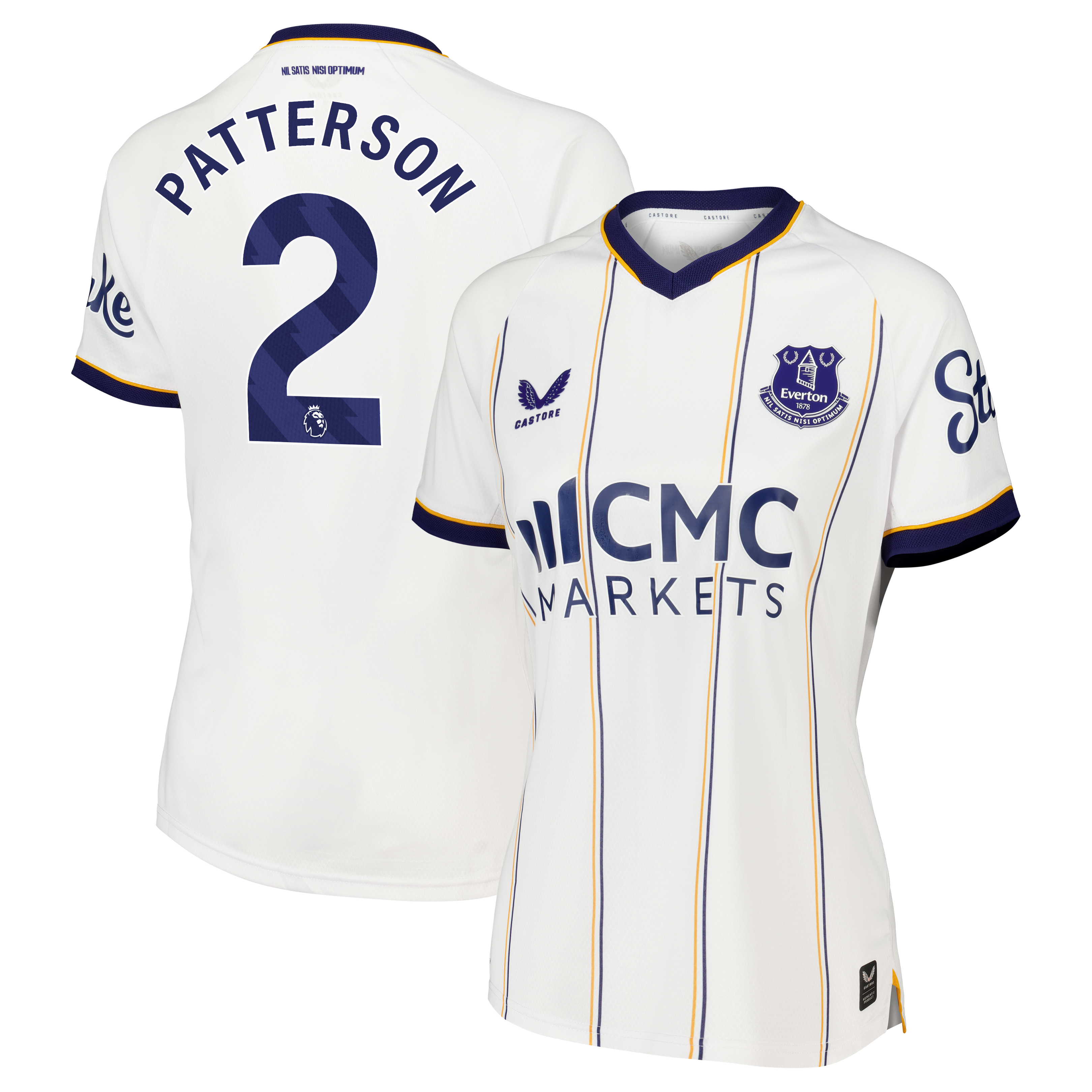 Everton Castore Away Pro Shirt 2026-27 - Womens with Patterson 2 printing, , rebel_hi-res