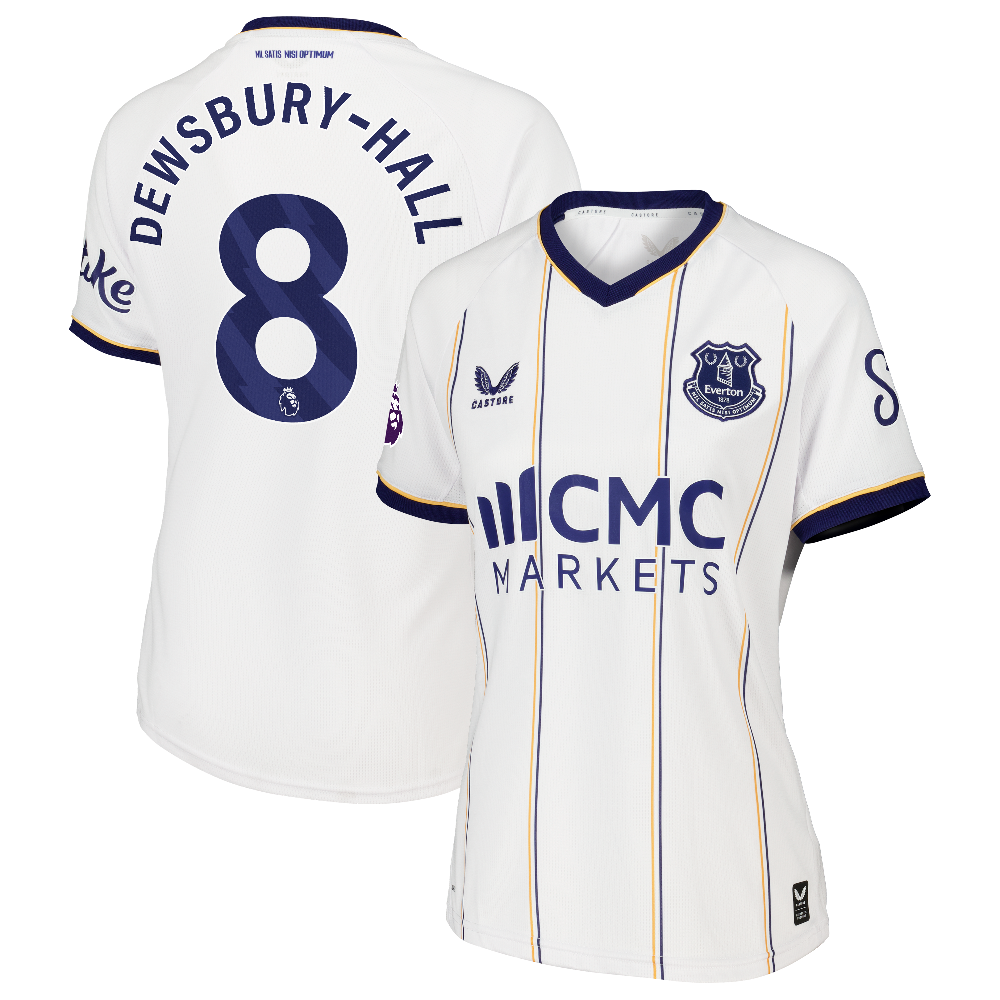 Everton Castore Away Replica Shirt 2026-27 - Womens with Dewsbury-Hall 8 printing, , rebel_hi-res