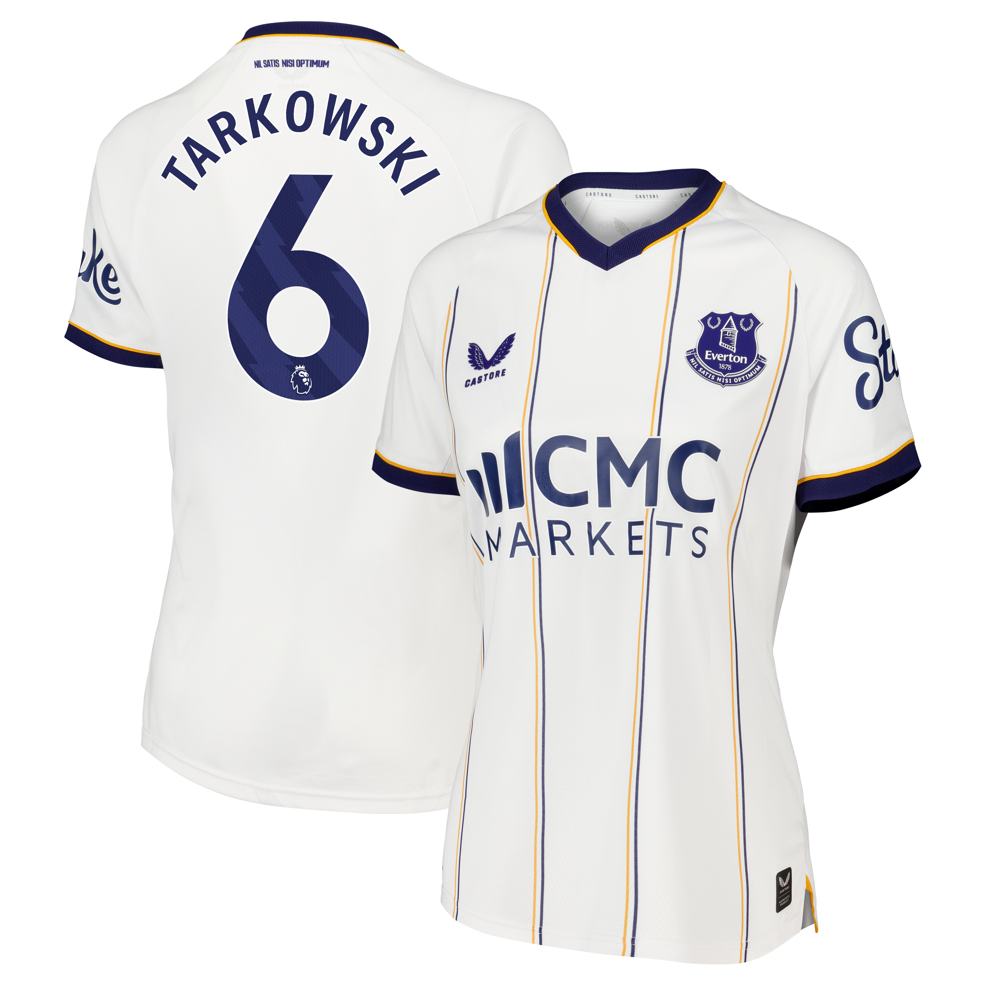 Everton Castore Away Pro Shirt 2026-27 - Womens with Tarkowski 6 printing, , rebel_hi-res