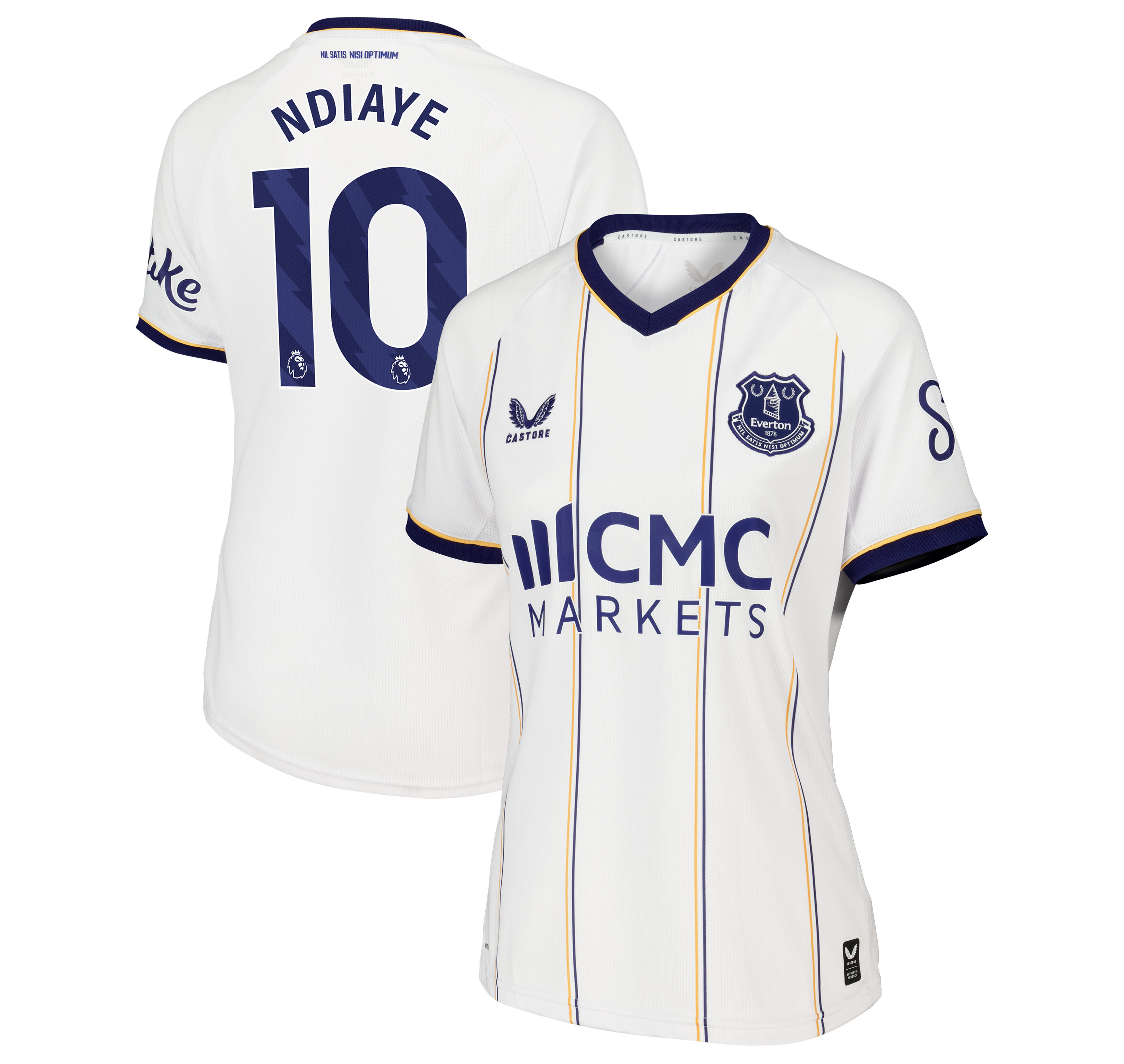 Everton Castore Away Replica Shirt 2026-27 - Womens with Ndiaye 10 printing