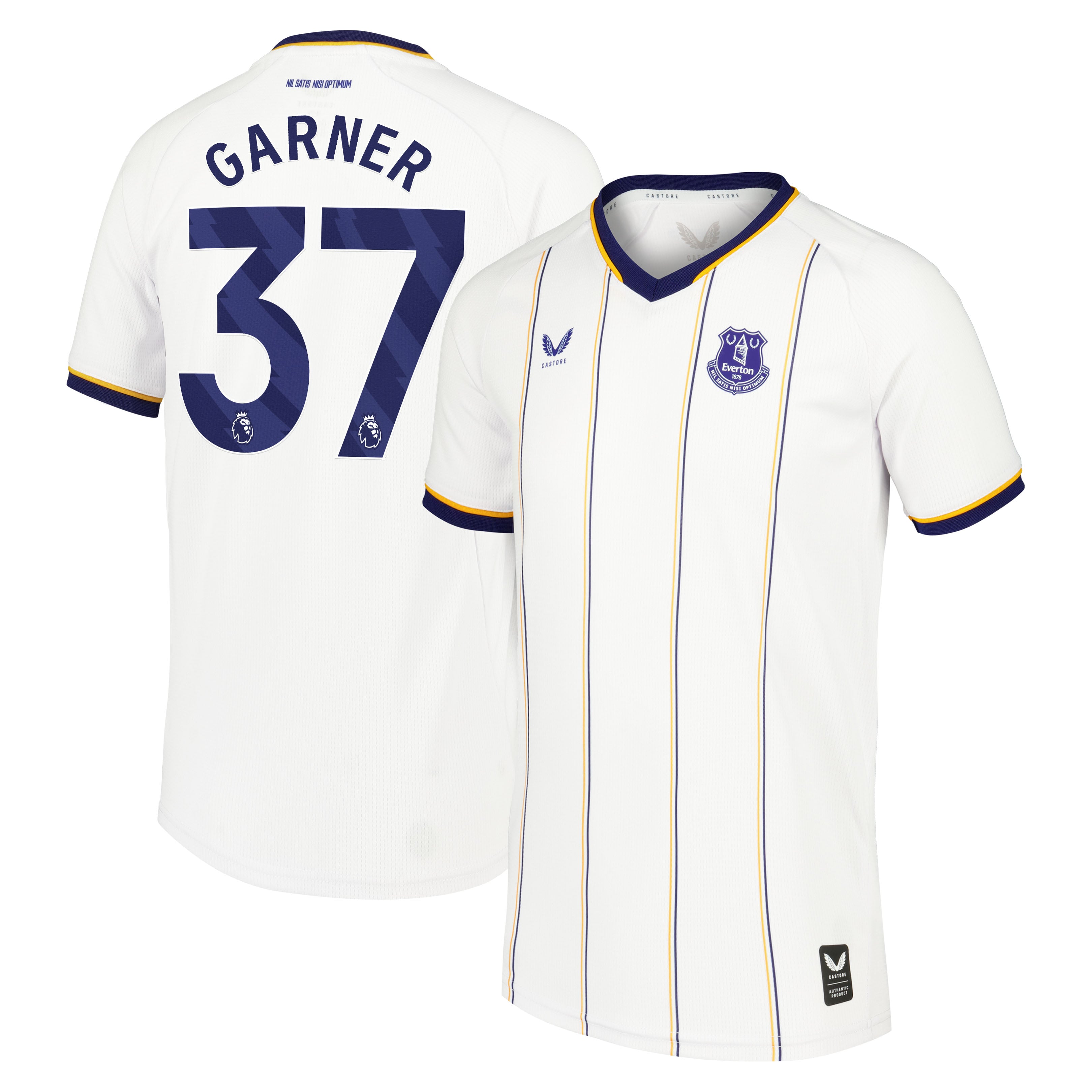 Everton Castore Away Replica Shirt 2026-27 - Kids with Garner 37 printing