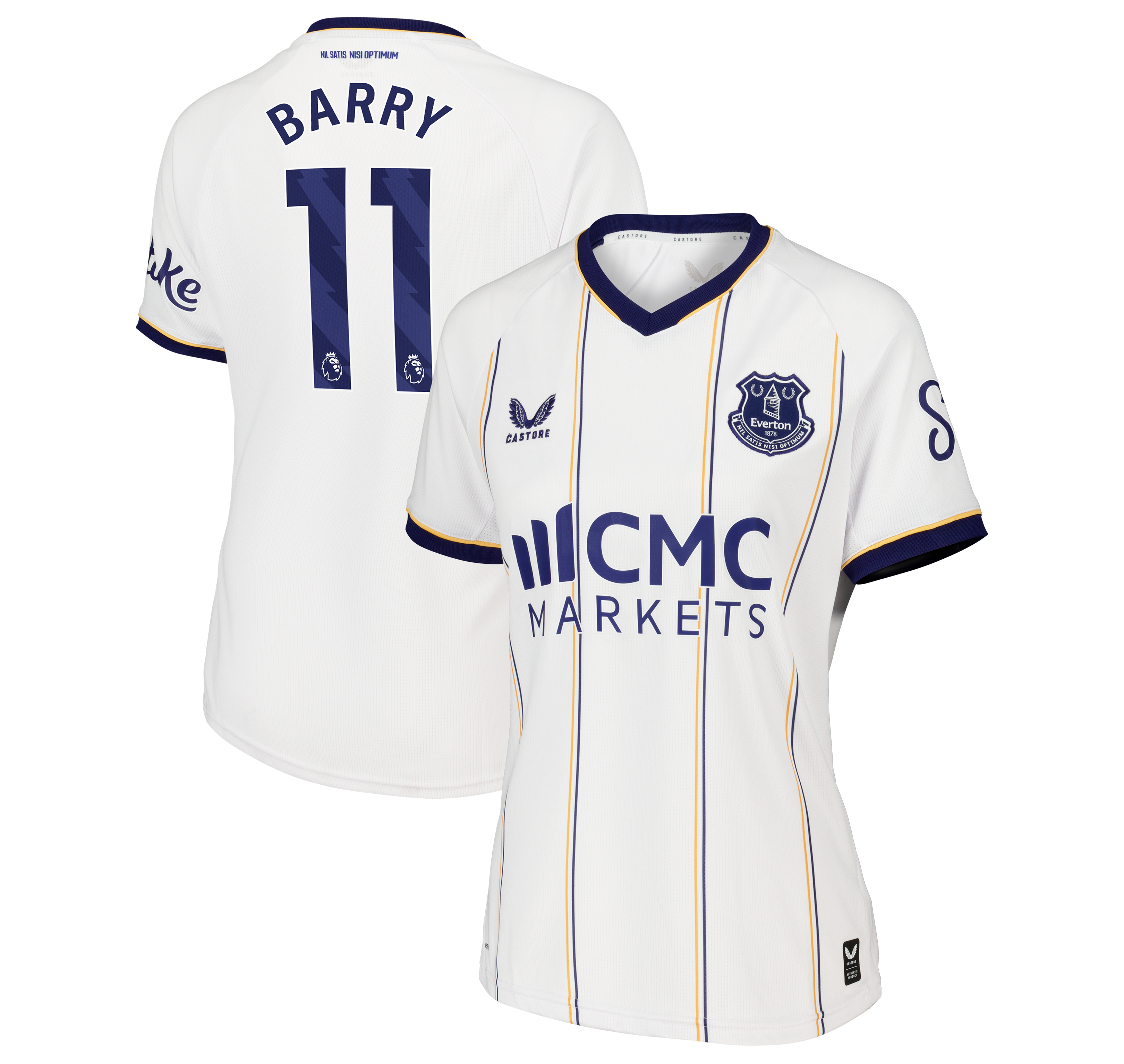 Everton Castore Away Replica Shirt 2026-27 - Womens with Barry 11 printing