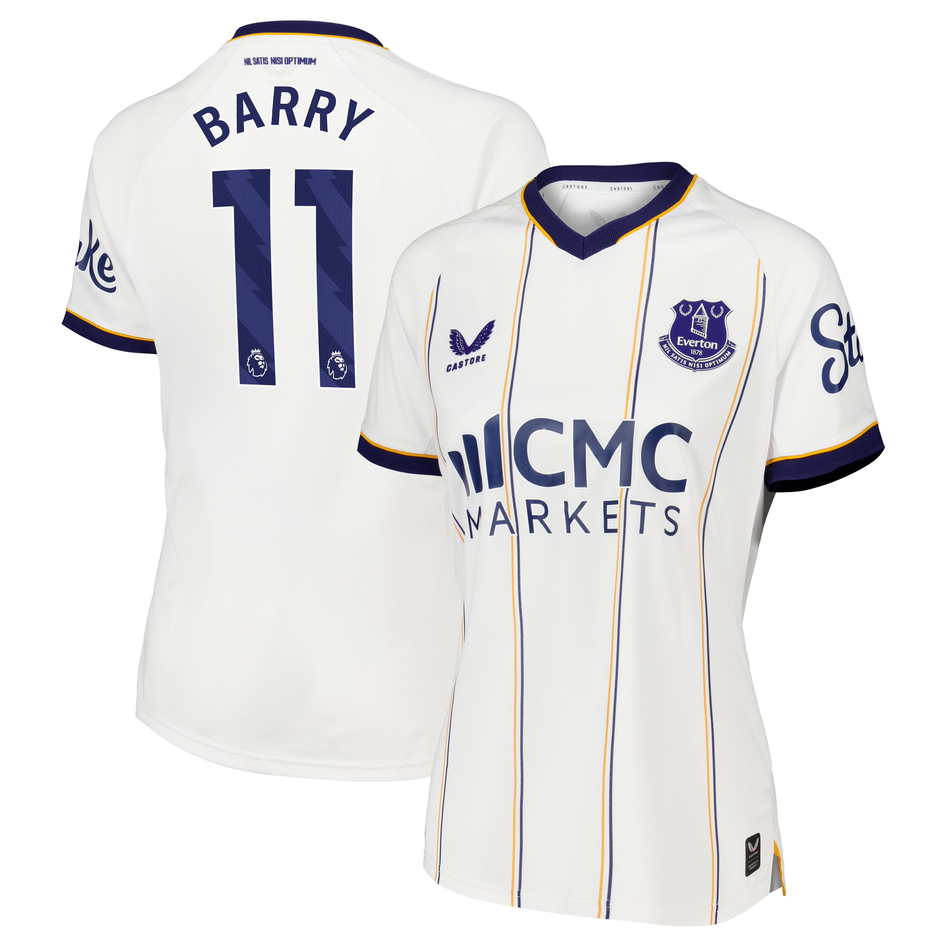 Everton Castore Away Pro Shirt 2026-27 - Womens with Barry 11 printing, , rebel_hi-res