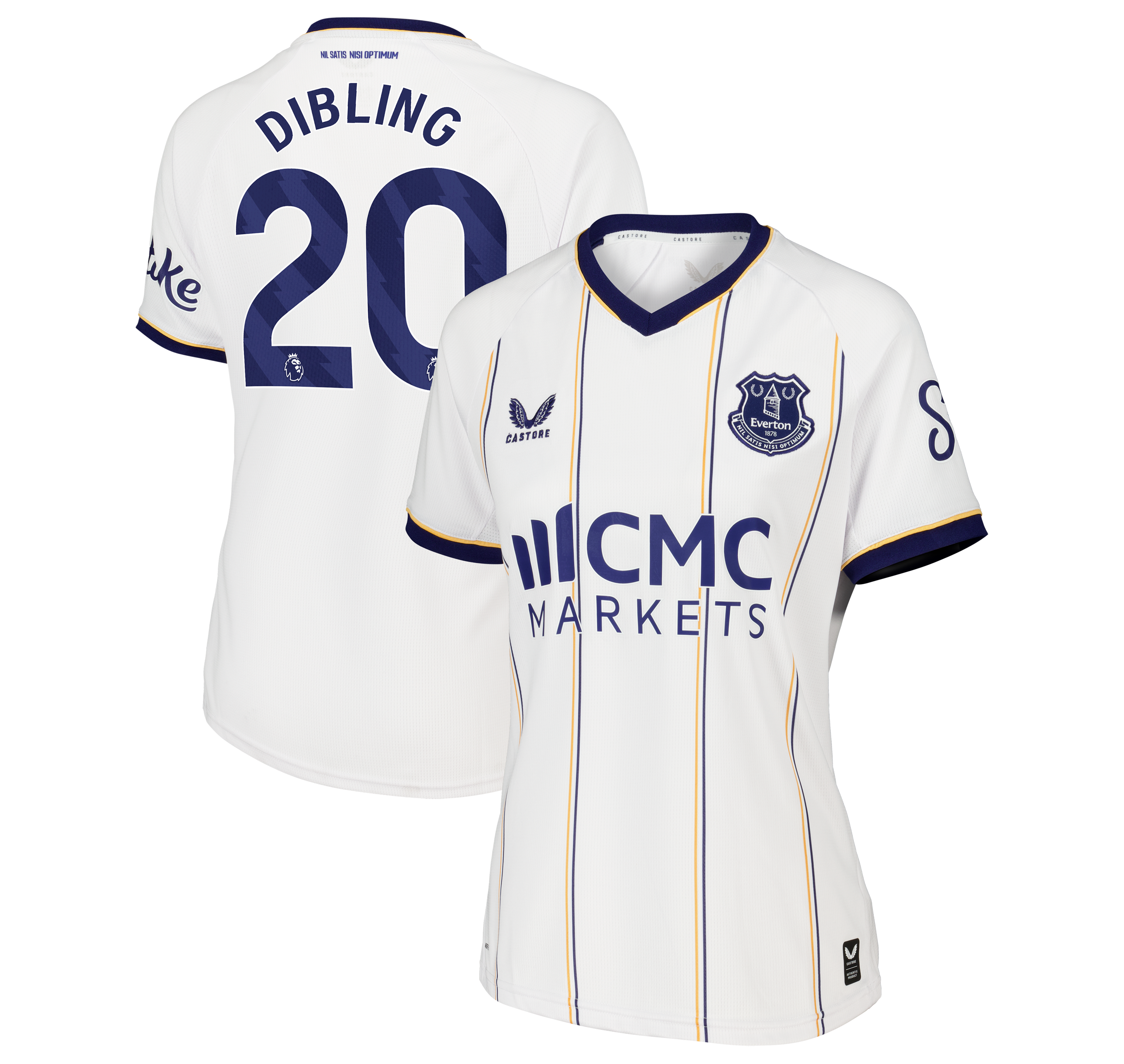 Everton Castore Away Replica Shirt 2026-27 - Womens with Dibling 20 printing