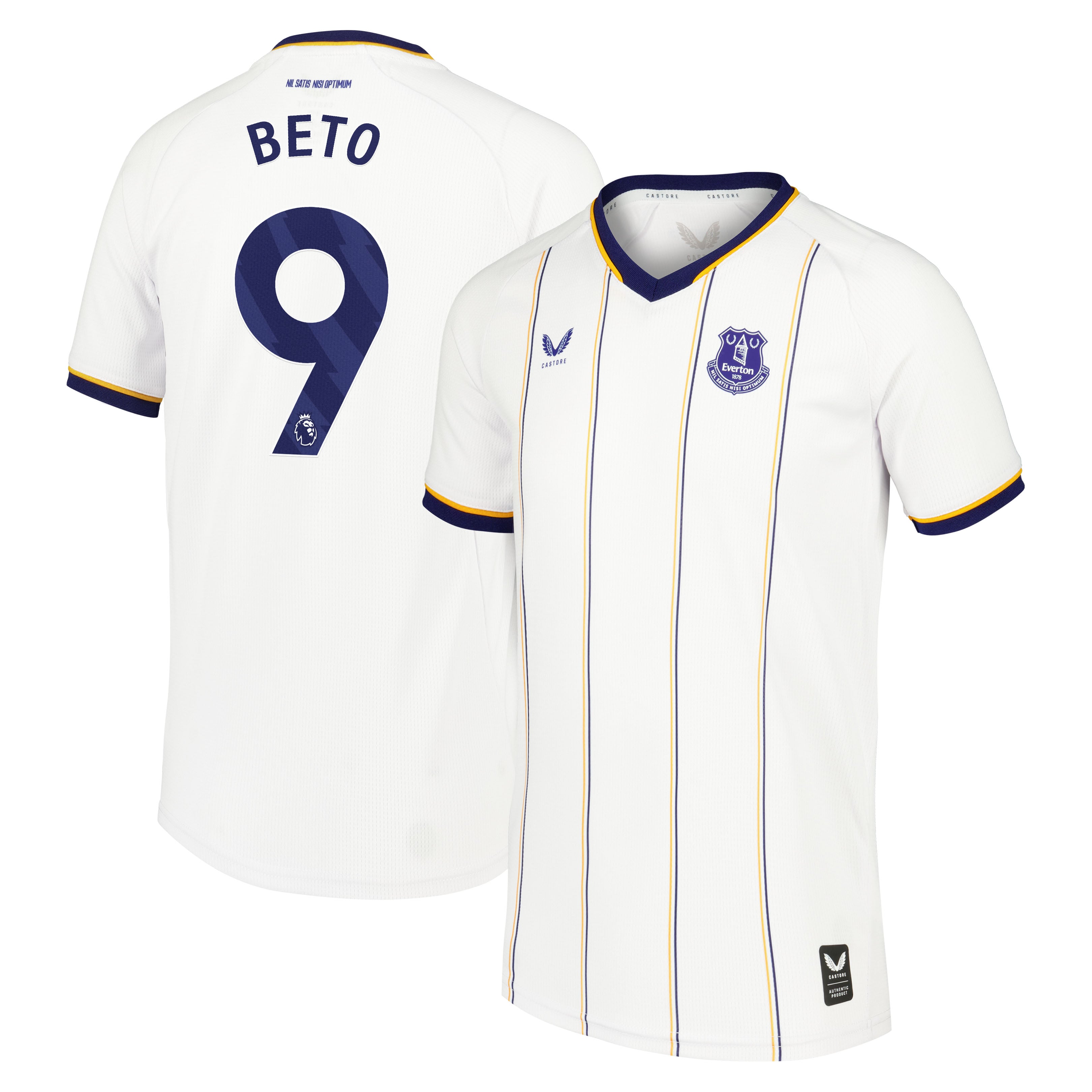 Everton Castore Away Replica Shirt 2026-27 - Kids with Beto 9 printing