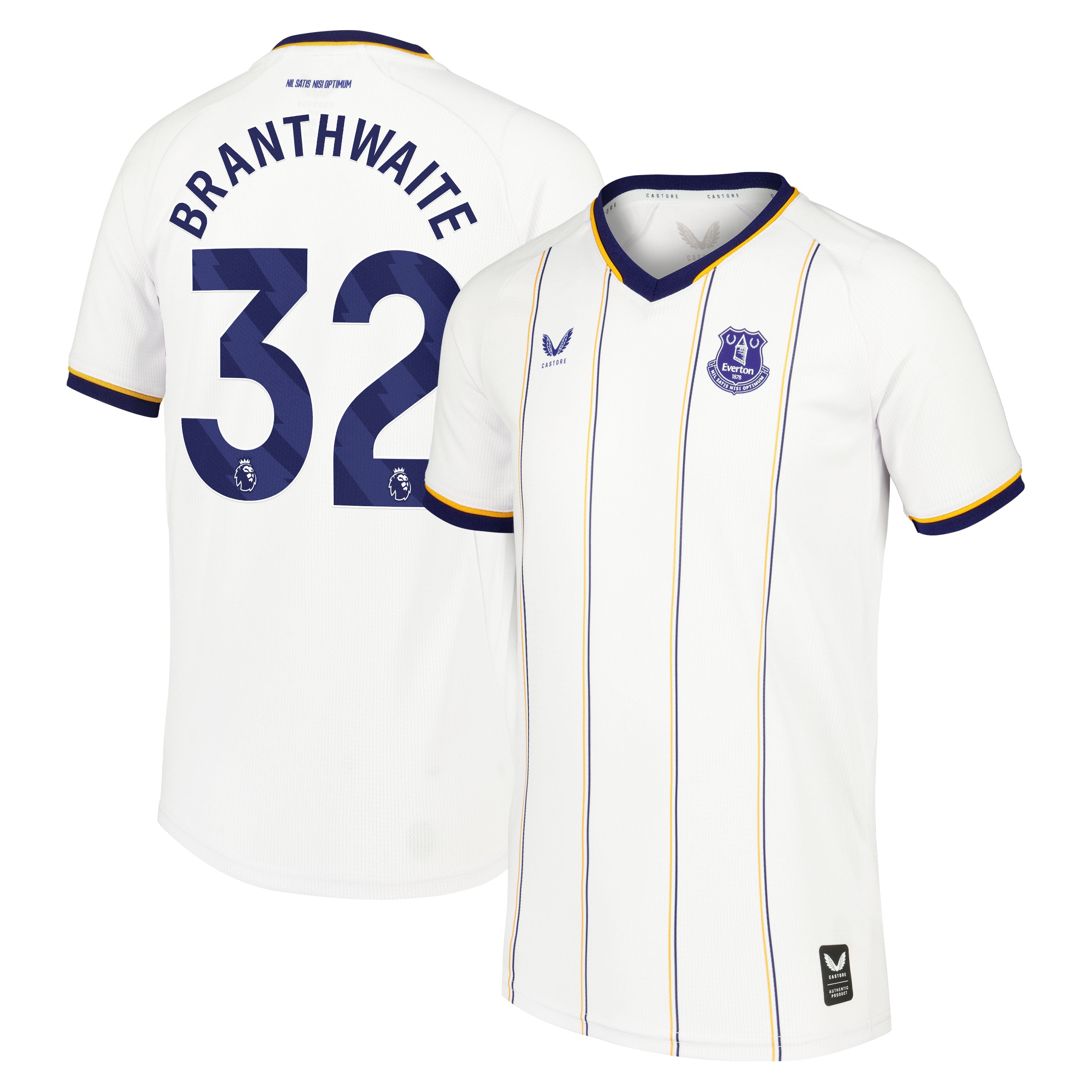 Everton Castore Away Replica Shirt 2026-27 - Kids with Branthwaite 32 printing