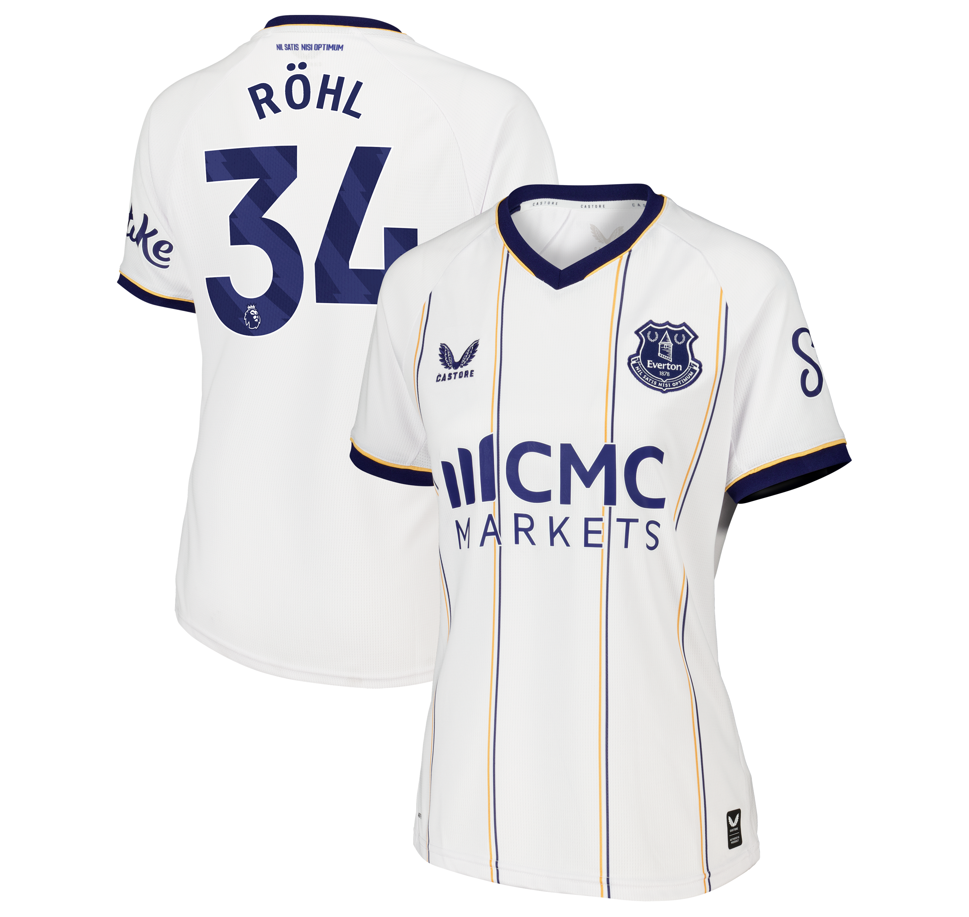 Everton Castore Away Replica Shirt 2026-27 - Womens with Röhl 34 printing