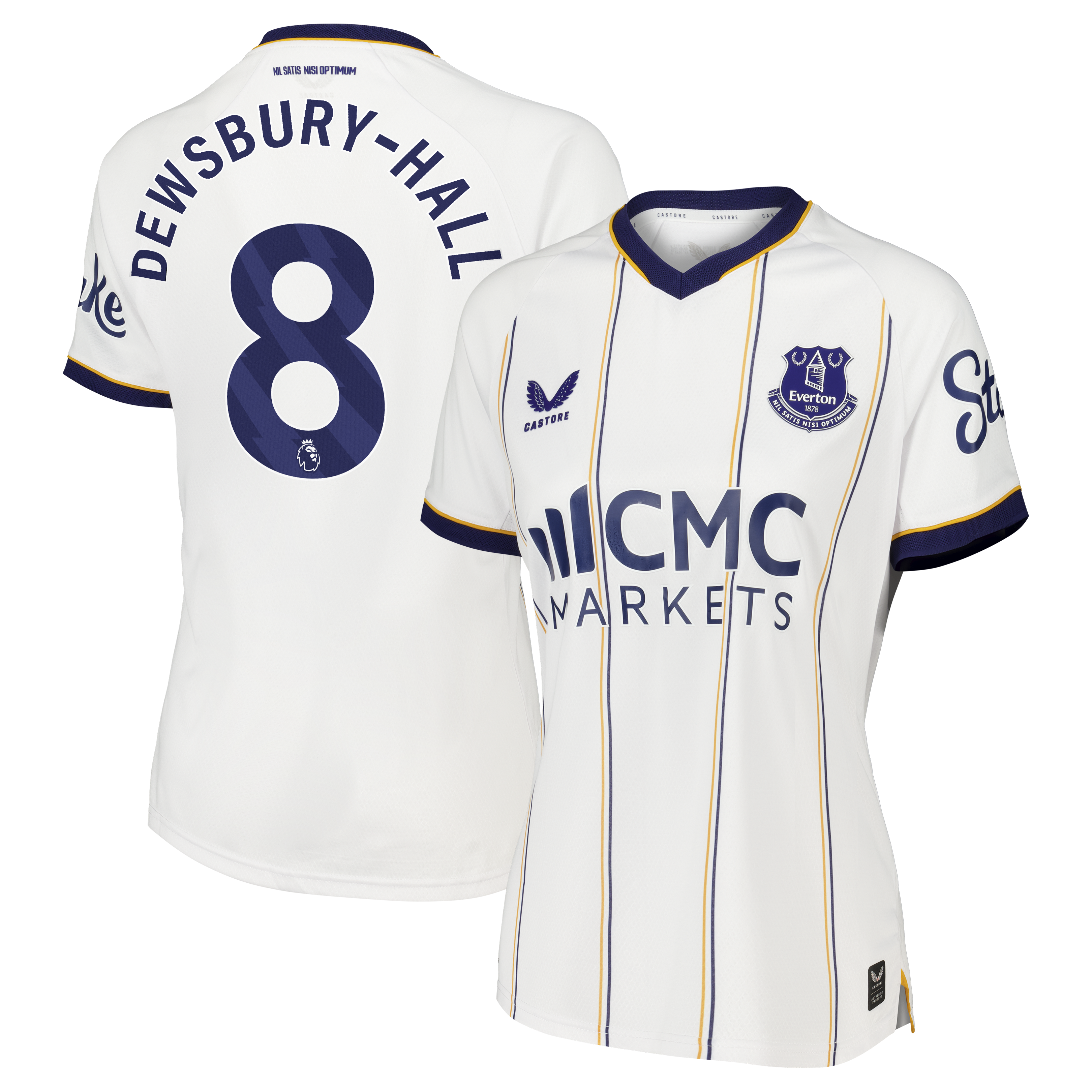 Everton Castore Away Pro Shirt 2026-27 - Womens with Dewsbury-Hall 8 printing, , rebel_hi-res