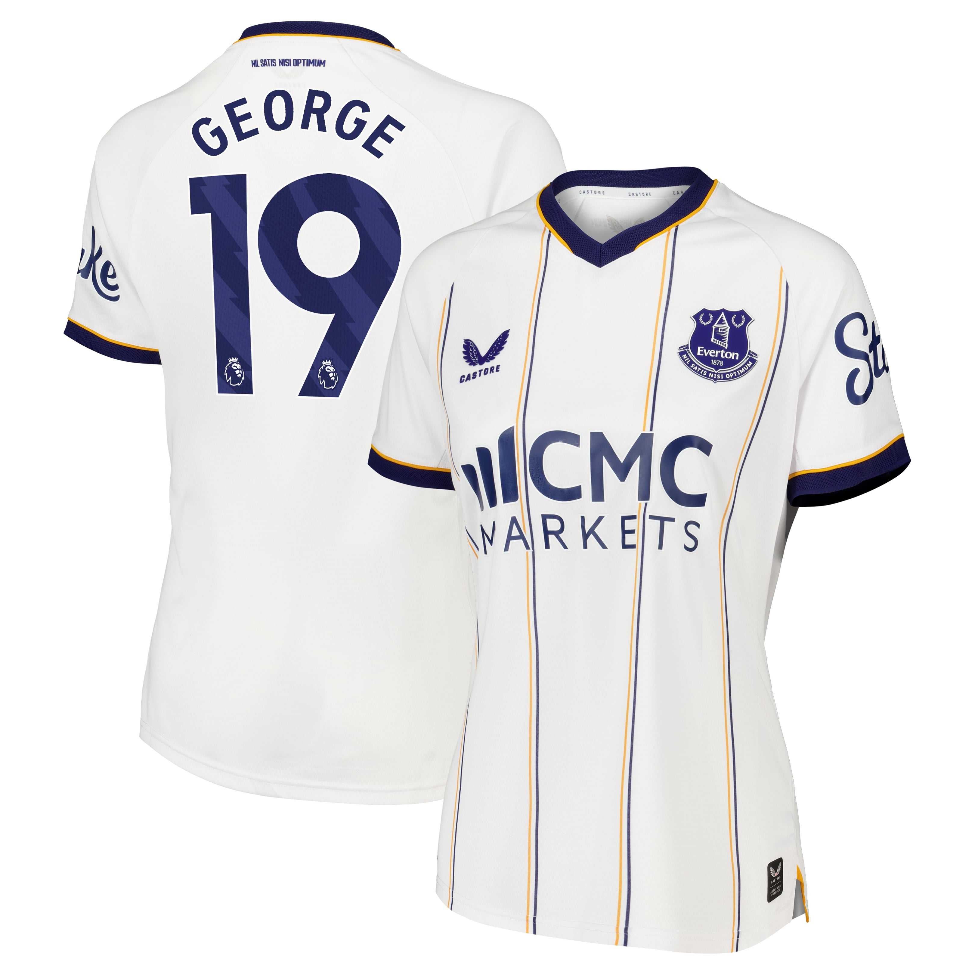 Everton Castore Away Pro Shirt 2026-27 - Womens with George 19 printing, , rebel_hi-res